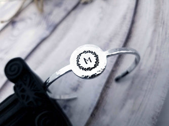 Initial Bracelet, Custom Cuff Bracelet, Silver Cuff Bracelet, Bracelet Cuff, Inspirational Bracelet Cuff, Bracelet Gift, Custom Gift