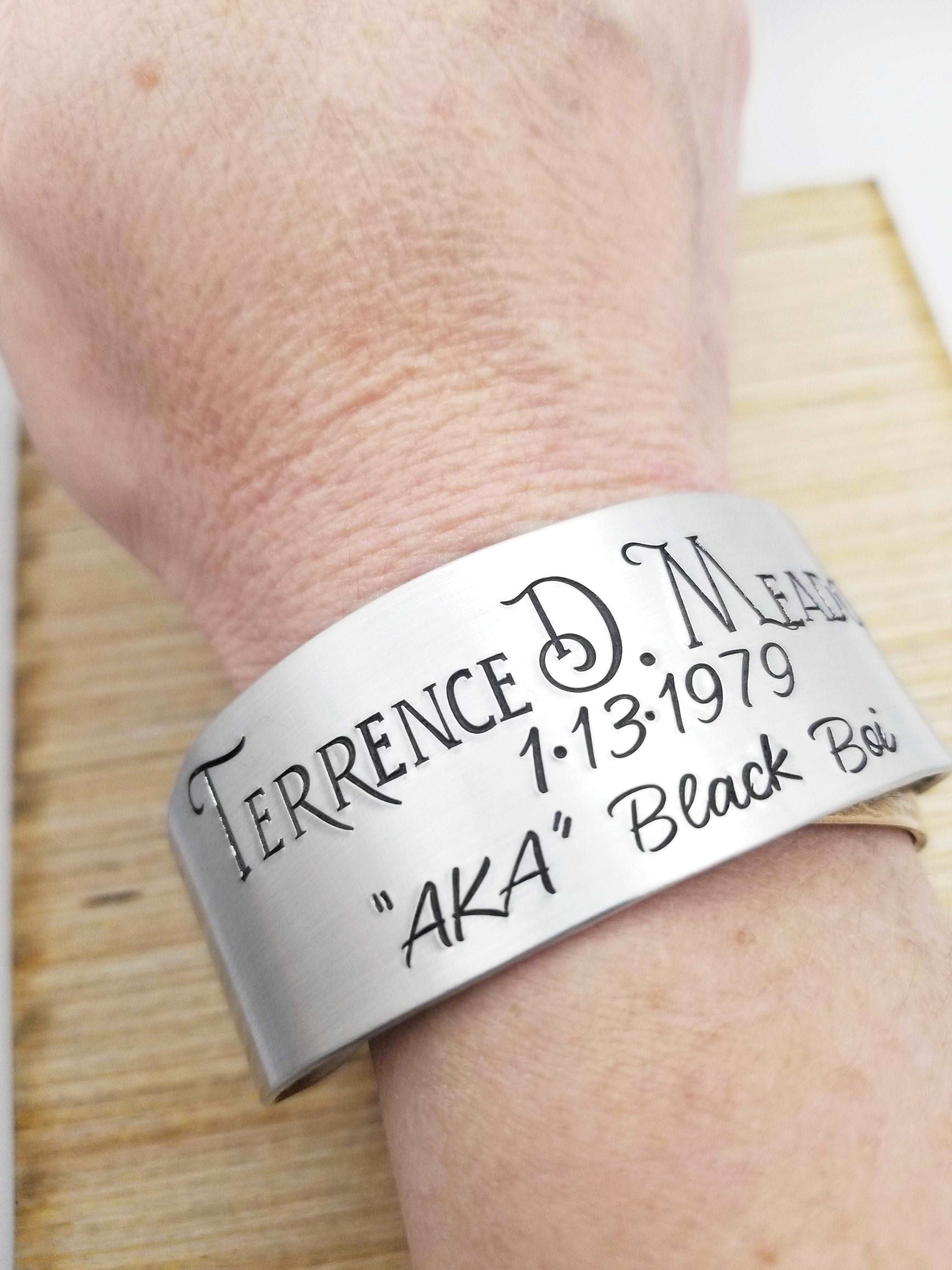 Memorial Bracelet, Custom Cuff Bracelet, Personalize Jewelry, Silver Cuff Bracelet, Bereavement Bracelet Cuff,  Bracelet Cuff, Custom Gift