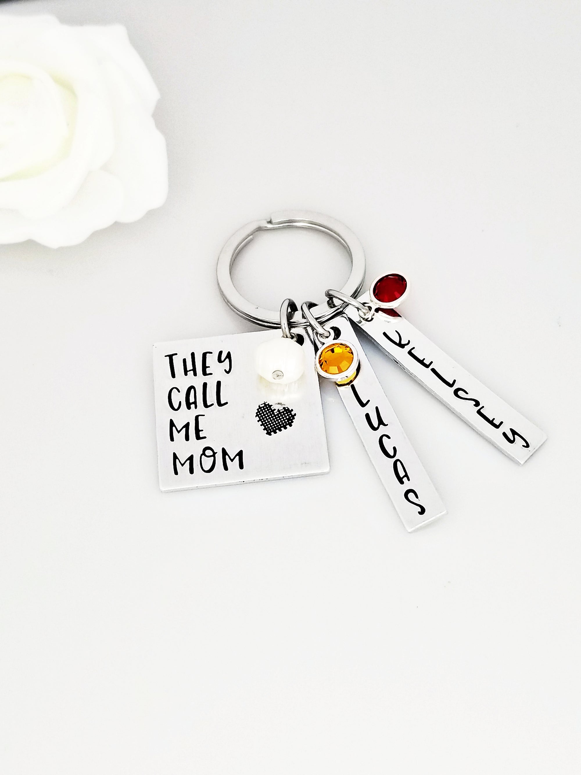 They Call Me Mom, Mom Keychains, Mom Gift, Gift from the kids, Mothers day, Mothers Gift, Mama Gift, Mother Gift, Gift from kids, Custom mom
