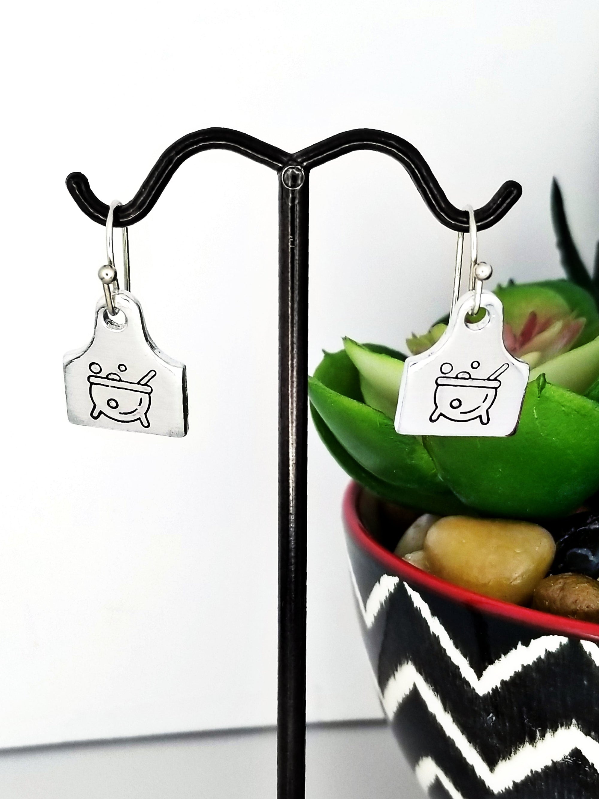 Mushroom Earrings, Fungi Earrings, Mushroom Jewelry, Cattle Tag Earrings, Country Girl Jewelry, Cattle Tag Jewelry, Country Style