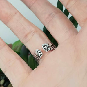 Mandala Ring, Mandala Design Personalized Jewelry, Hand Stamped Ring, Silver Personalize Ring, Custom rings, Cute Ring, Cuff Ring