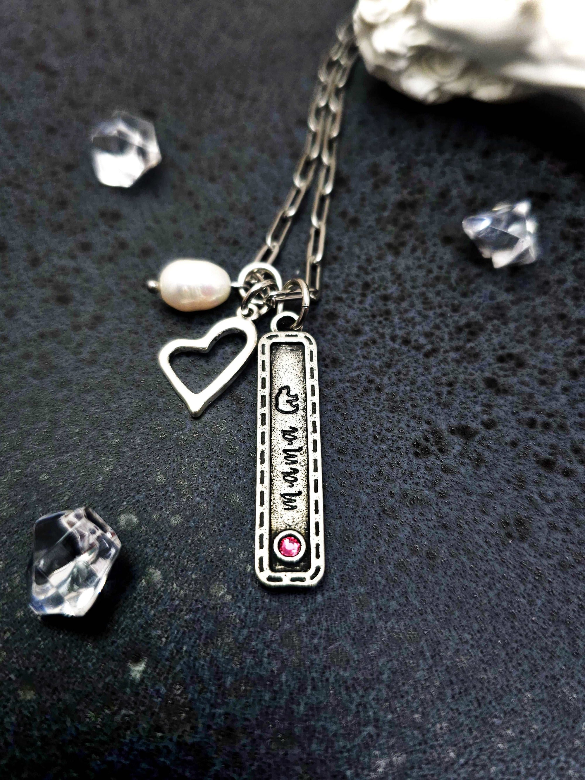 Mama Bear Necklace, Fierce Mother, Mama Necklace, Protective Mother, Mom Necklace, Birthstone Necklace, Bar Necklace, Unconditional Love