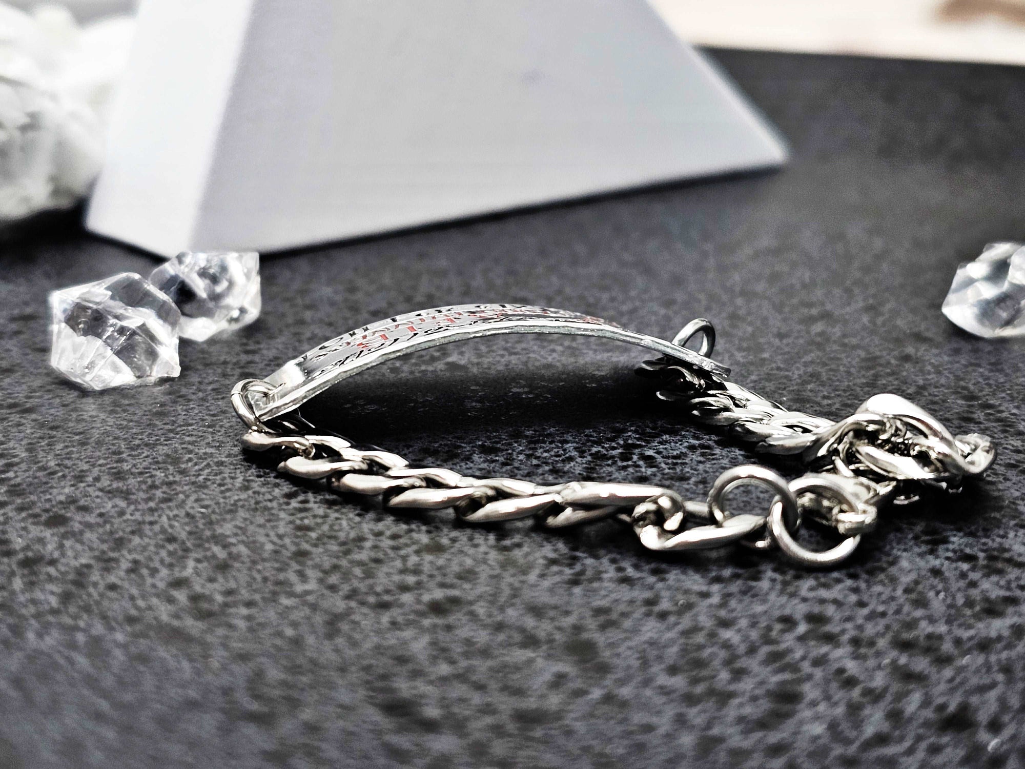 AFIB Alert, Blood Thinners, Medical Cuff Bracelet, Medical Alert ID, Medical Alert Bracelet, ICE Bracelet, Emergency Jewelry