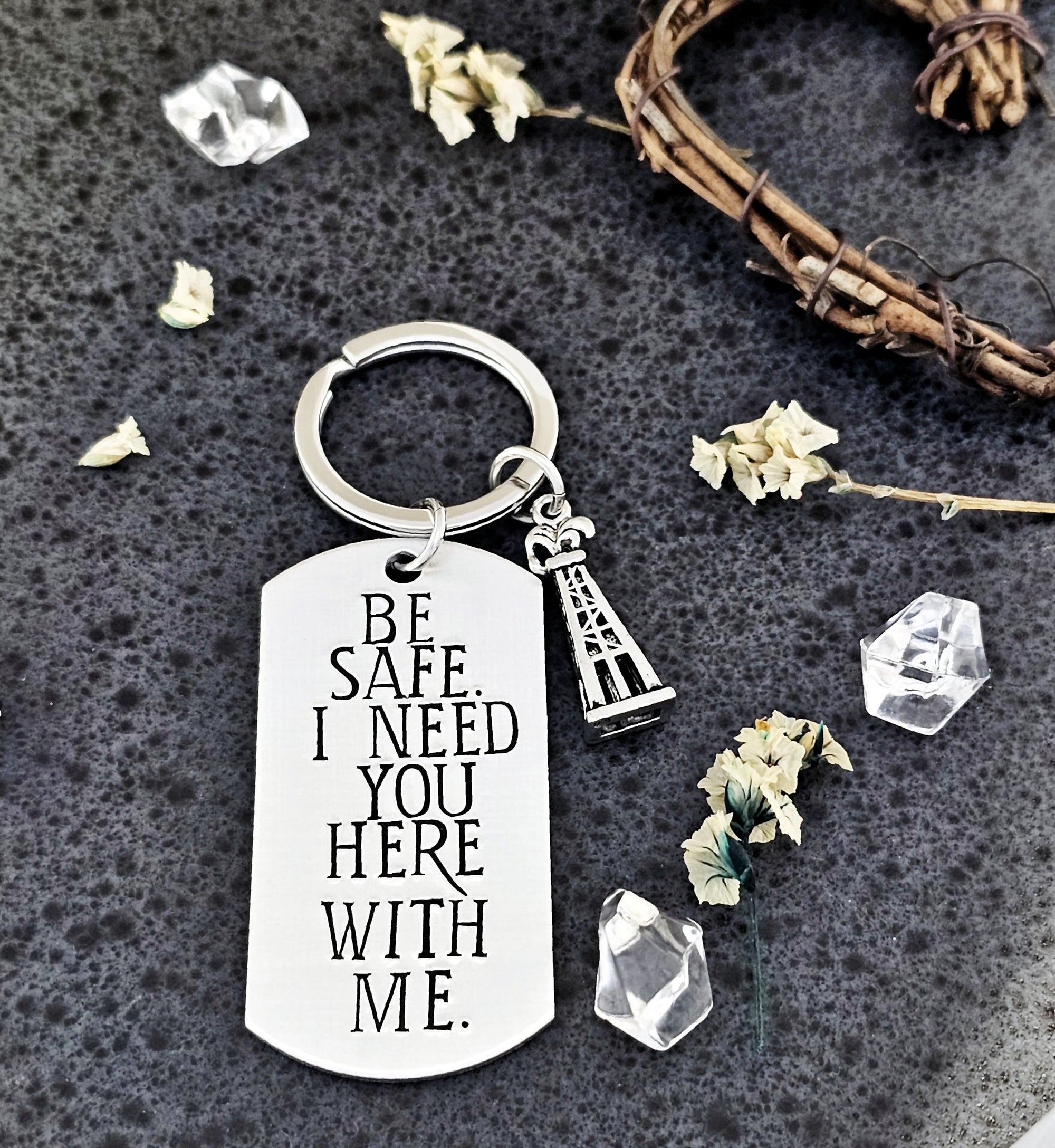 Oil Derrick Keychain, Oilfield Wife, Oilfield Girlfriend
