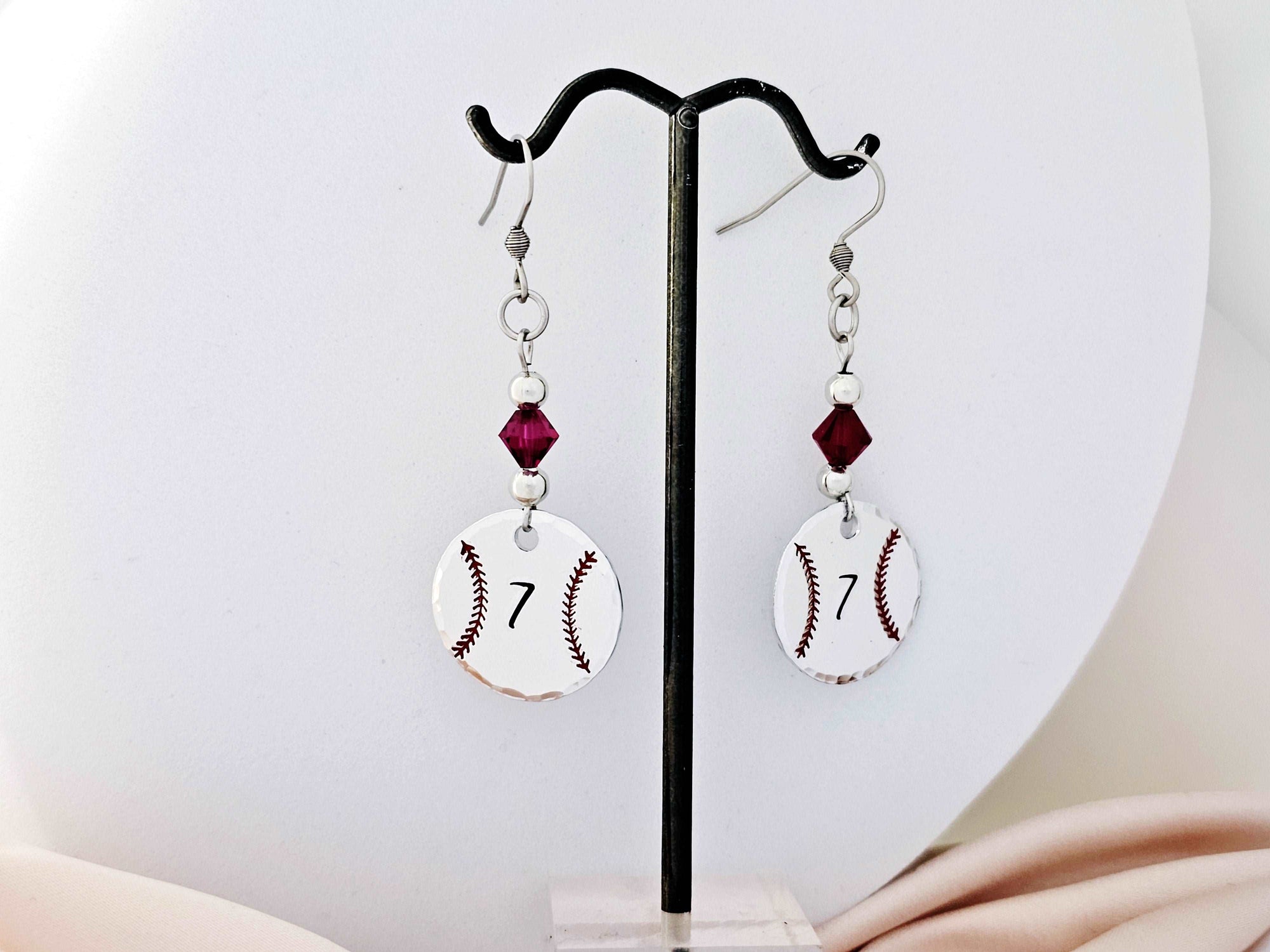 Custom Baseball Number Earrings, Baseball Earrings, Baseball Mom Jewelry, Baseball player, Team Mom Earrings, Sports Mom, T-ball Mom
