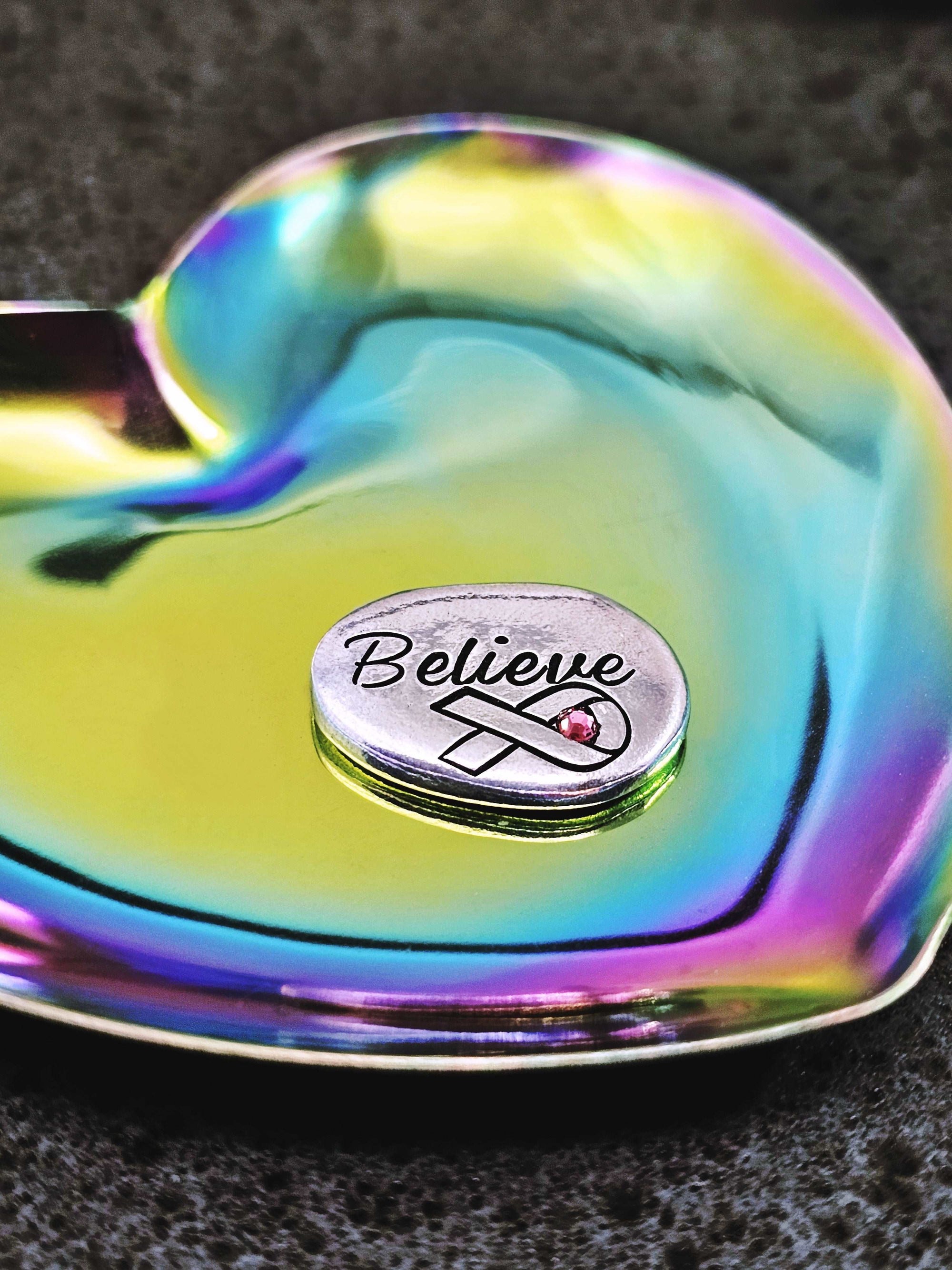 Breast Cancer Pocket Hug, Custom Stone, Pocket Pebbles, Chemo Token, Hand Stamped Worry Stone, Pewter Pocket Pebble, Strength Stone, Affirmations Token