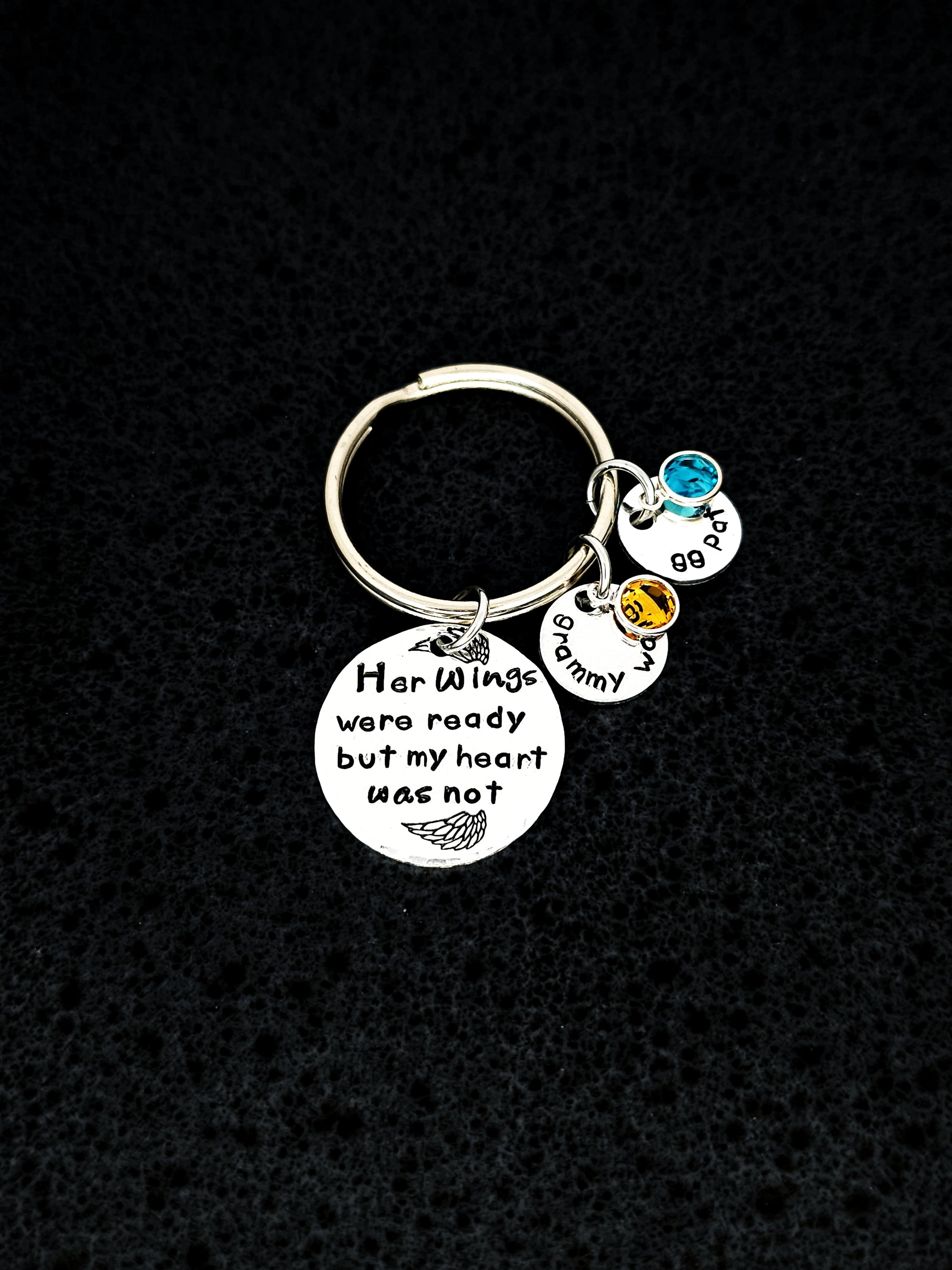 His Wings Were Ready, Memorial Keychain, Until We Meet, Mom Memorial, Daughter Memorial, Remembrance Gift, Parent Memorial, Child Memorial