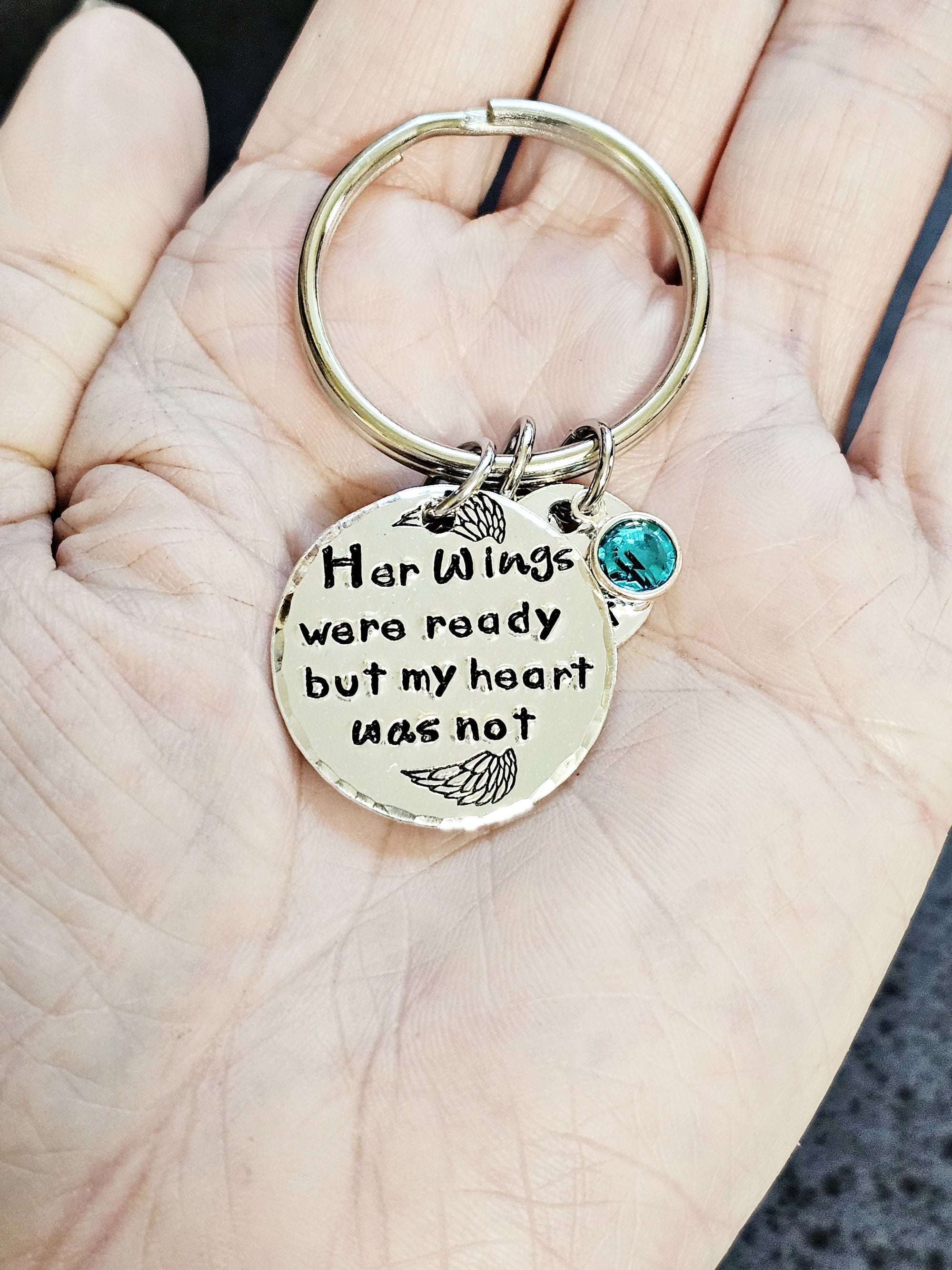 His Wings Were Ready, Memorial Keychain, Until We Meet, Mom Memorial, Daughter Memorial, Remembrance Gift, Parent Memorial, Child Memorial