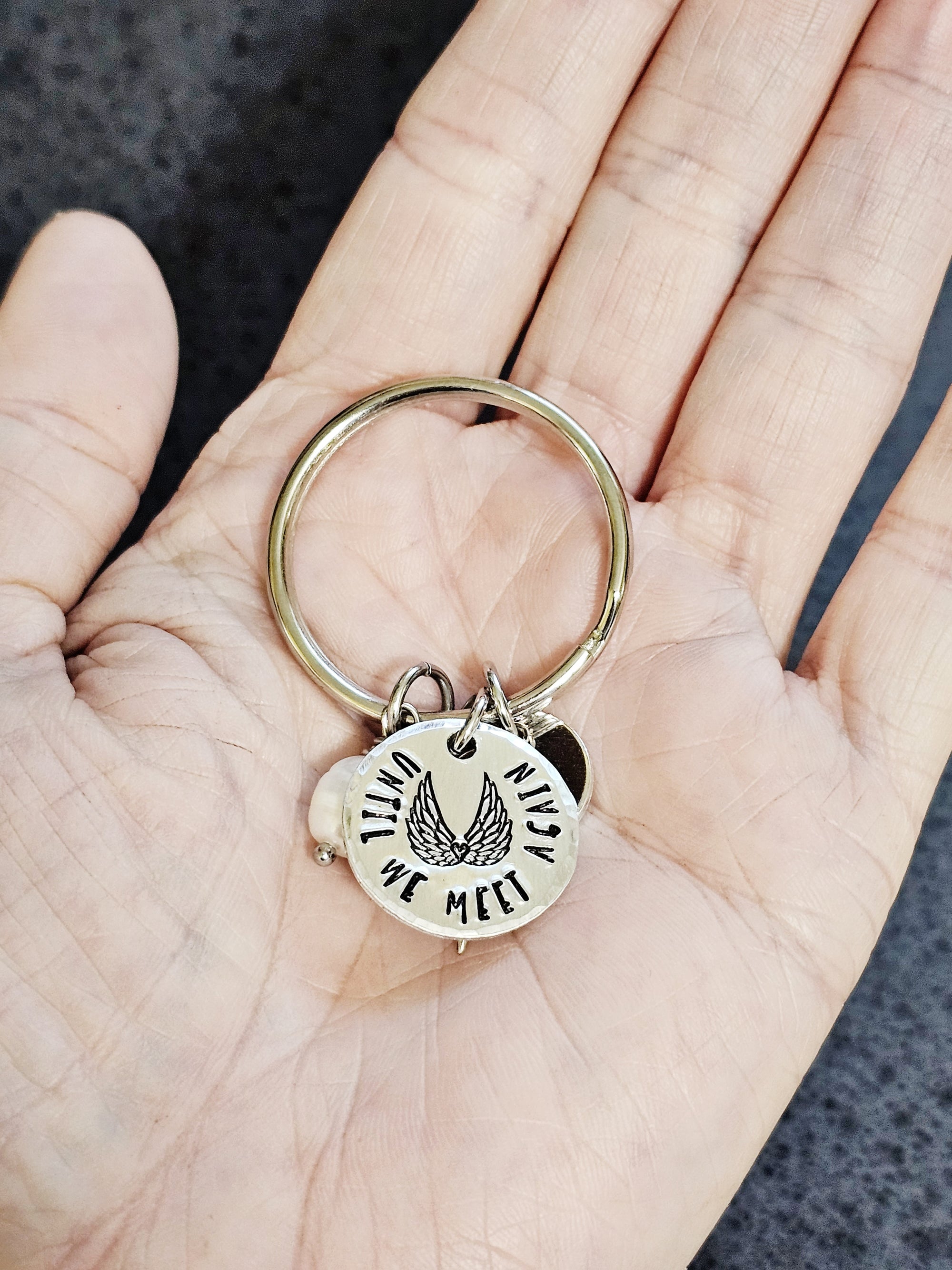 Until We Meet Again Memorial Keychain, Carry You With Me, Remembrance Jewelry, Hold You In My Heart, Hold You In Heaven