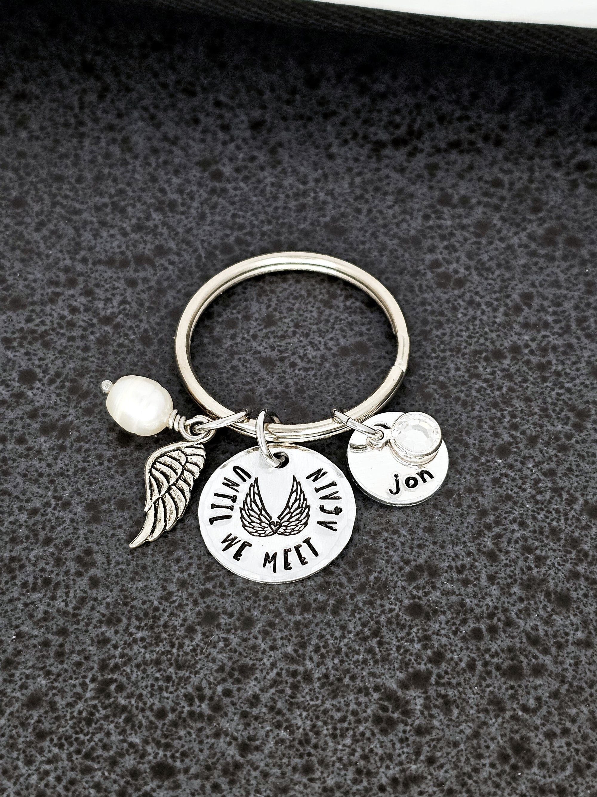 Until We Meet Again Memorial Keychain, Carry You With Me, Remembrance Jewelry, Hold You In My Heart, Hold You In Heaven