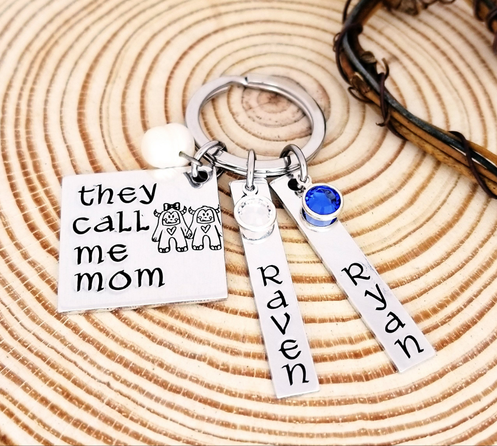 They Call Me Mom, Mom Keychains, Mom Gift, Gift from the kids, Mothers day, Mothers Gift, Mama Gift, Mother Gift, Gift from kids, Custom mom
