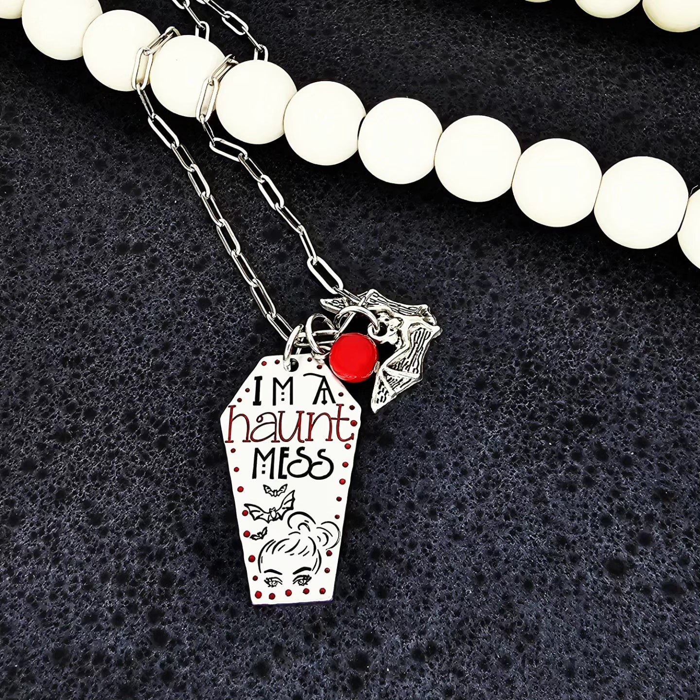 Coffin Necklace, Halloween Necklace, Halloween Quotes, Coffin Jewelry Halloween Necklace, Spooky Jewelry