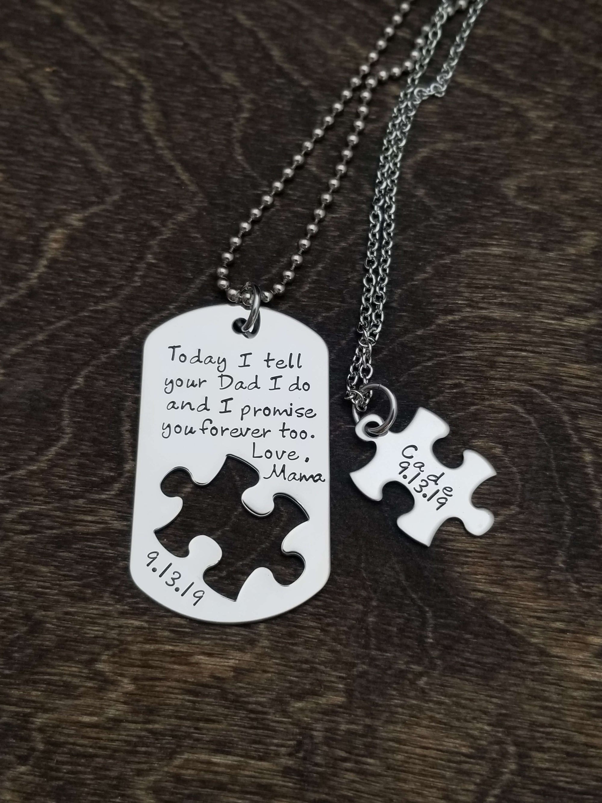 Personalized Gift Wedding, Wedding gift for step children, Step son gift, Step daughter gift,  New Step Mom, Necklaces, HandmadeLoveStories, HandmadeLoveStories , [Handmade_Love_Stories], [Hand_Stamped_Jewelry], [Etsy_Stamped_Jewelry], [Etsy_Jewelry]