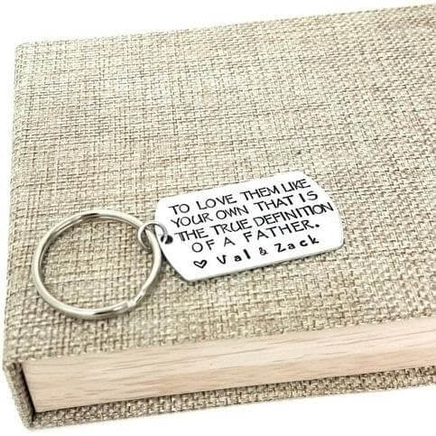 Stepfather Gift, Step Dad Keychain,  Step Dad Gift, Thank You Keychain, Father's Day, Father Gift