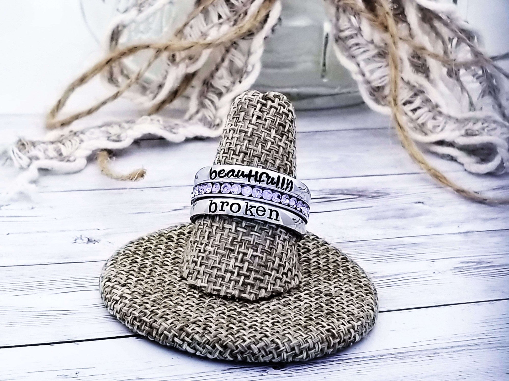 Scripture Ring, Christian Jewelry, Psalm Ring, Scripture Jewelry, Inspirational Ring, Personalize Jewelry, Hand Stamped Ring, Stackable Ring