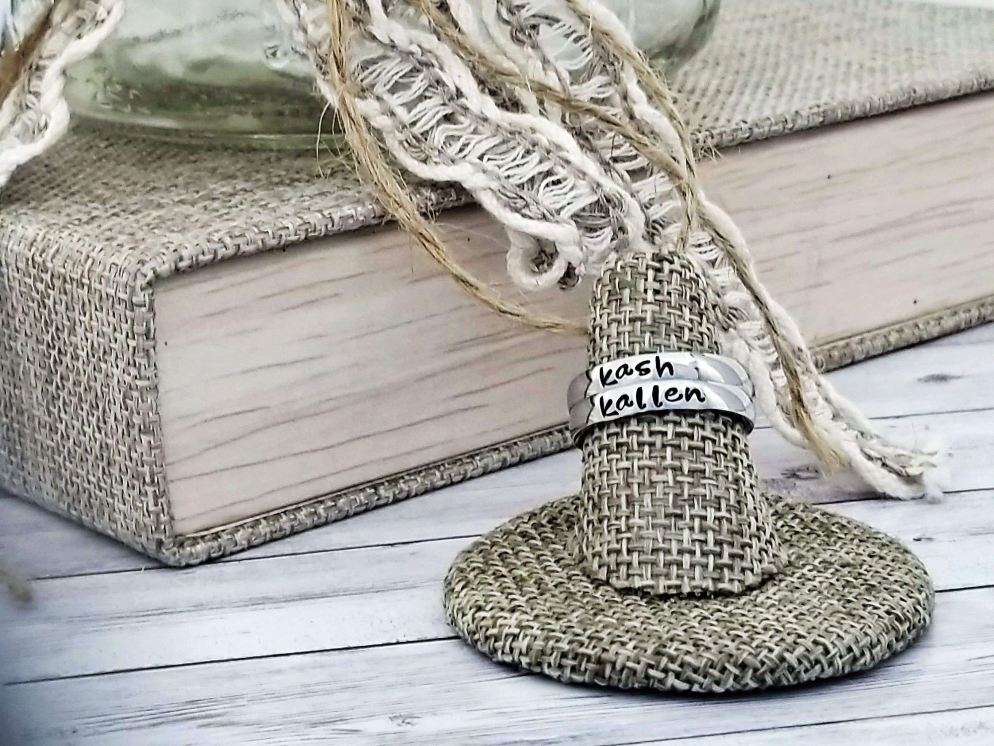 Stackable Name Rings, Eternity rings, Stainless Steel Ring, Matching Rings, Name Rings, Comfort Fit