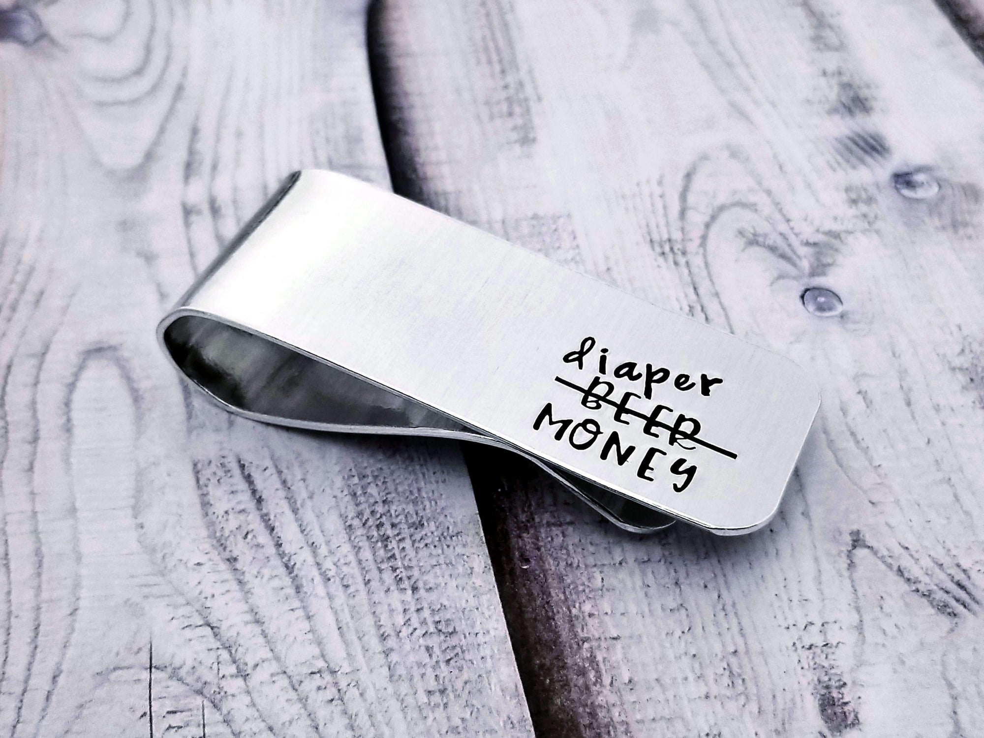 Diaper Money Gift, Beer Money Clip, Custom Money Clip, Funny Dad Gift #1 Dad, Present for Dad, Fathers Day Gift, Gift for Dad