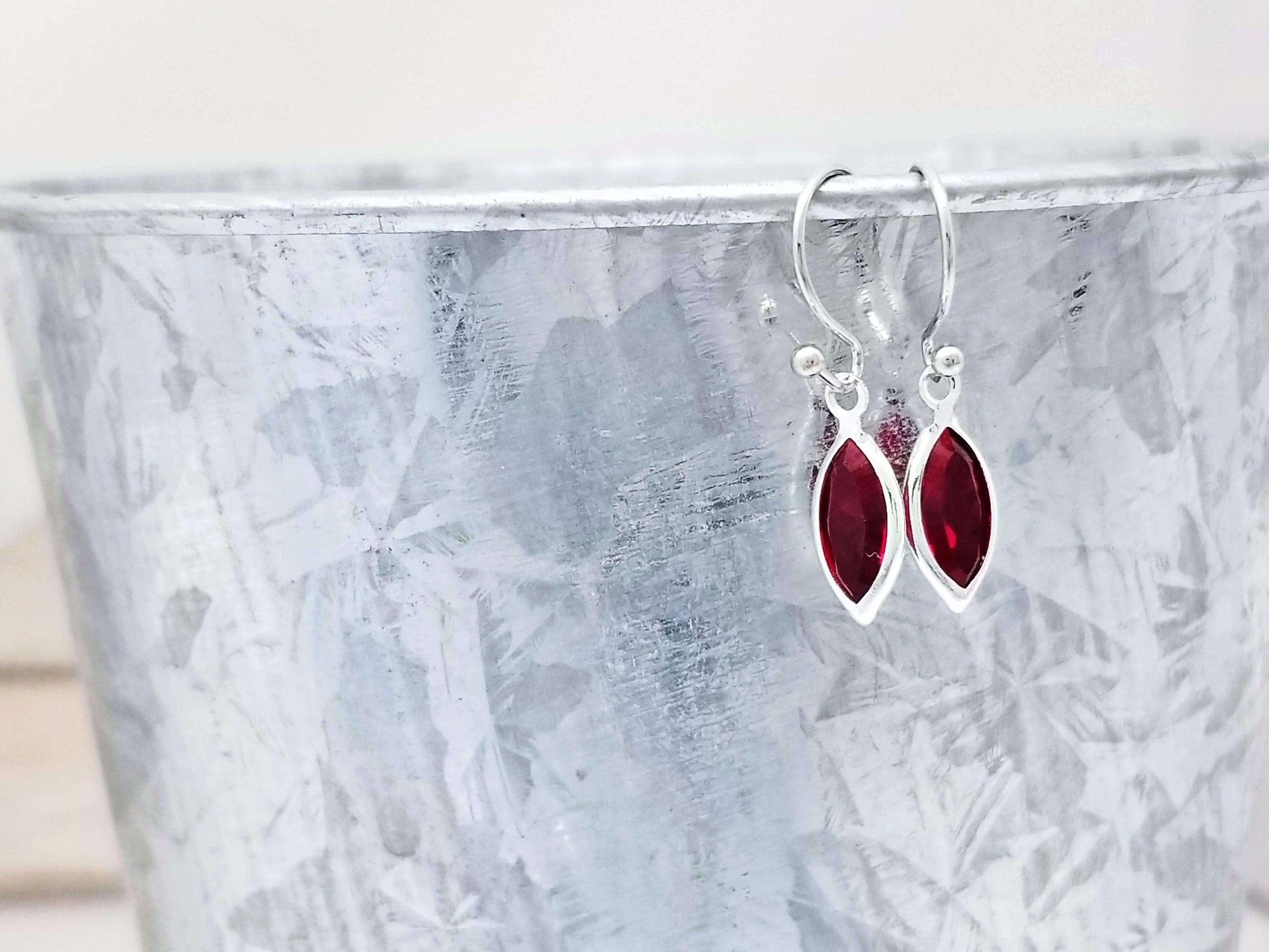 Birthstone Earrings, Birth Month Earrings, Swarovski Marquis Earrings, Sterling Silver Earrings
