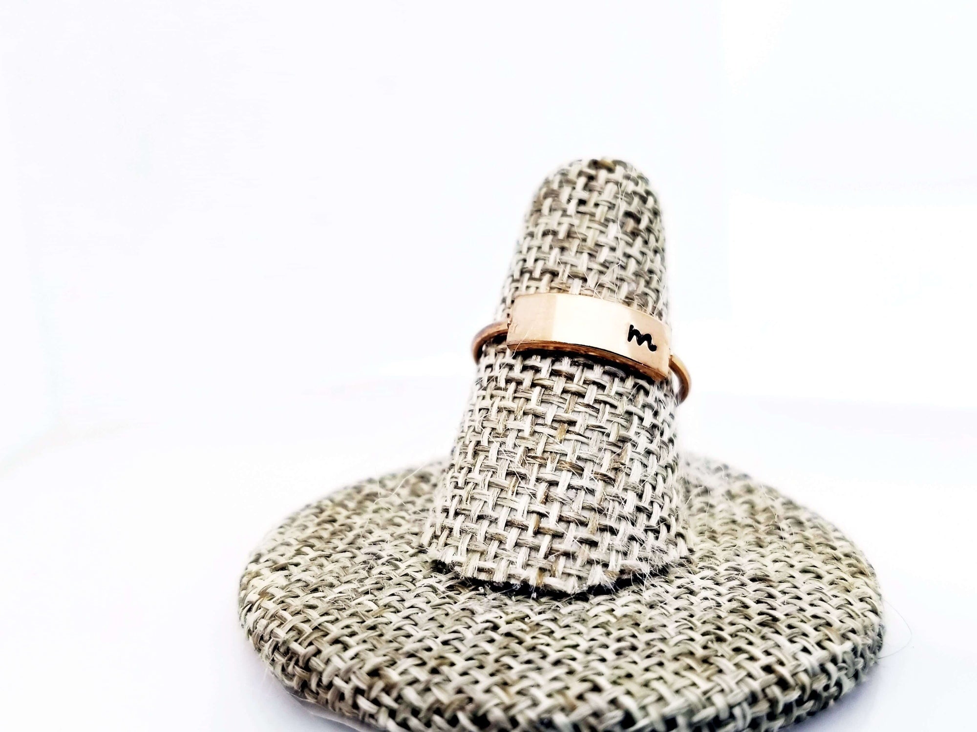 Initial Ring, Personalize Jewelry, Hand Stamped Ring, Rose Gold Personalize Ring, Dainty Ring, Custom Ring