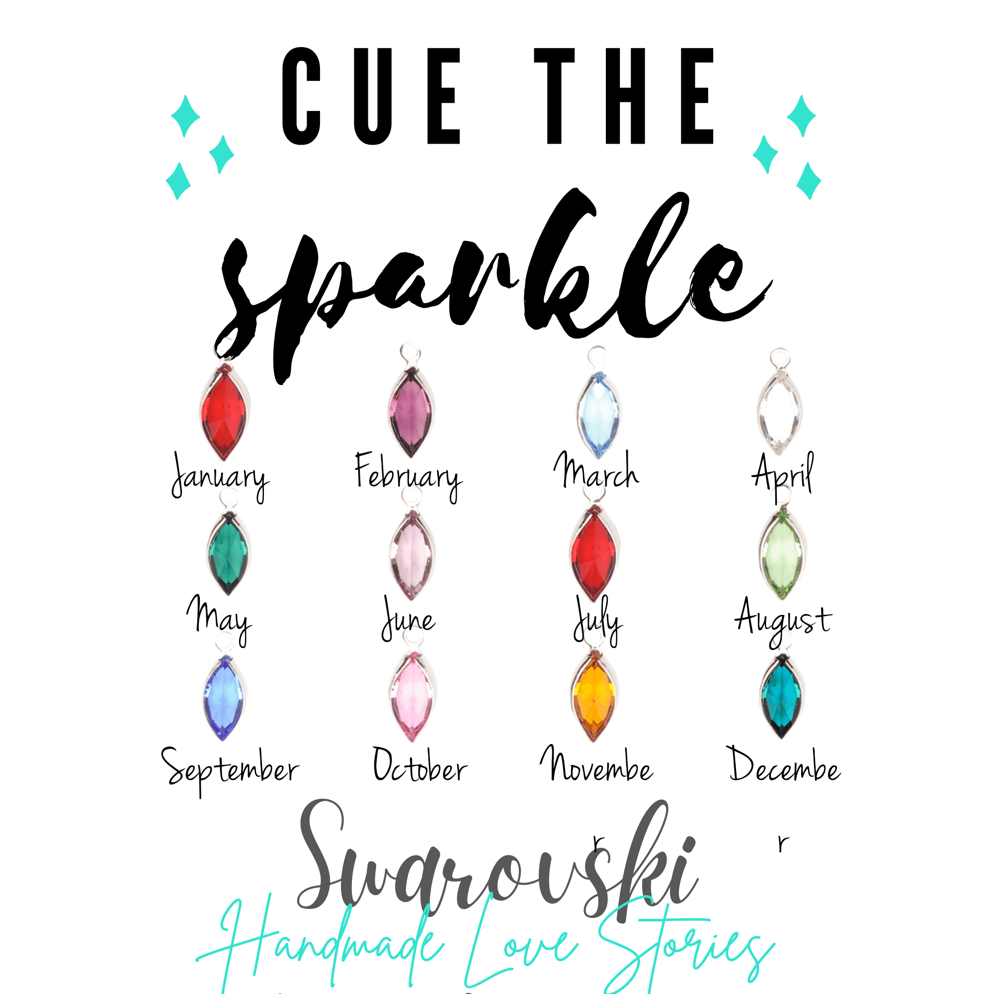 Birthstone Earrings, Birth Month Earrings, Swarovski Marquis Earrings, Sterling Silver Earrings