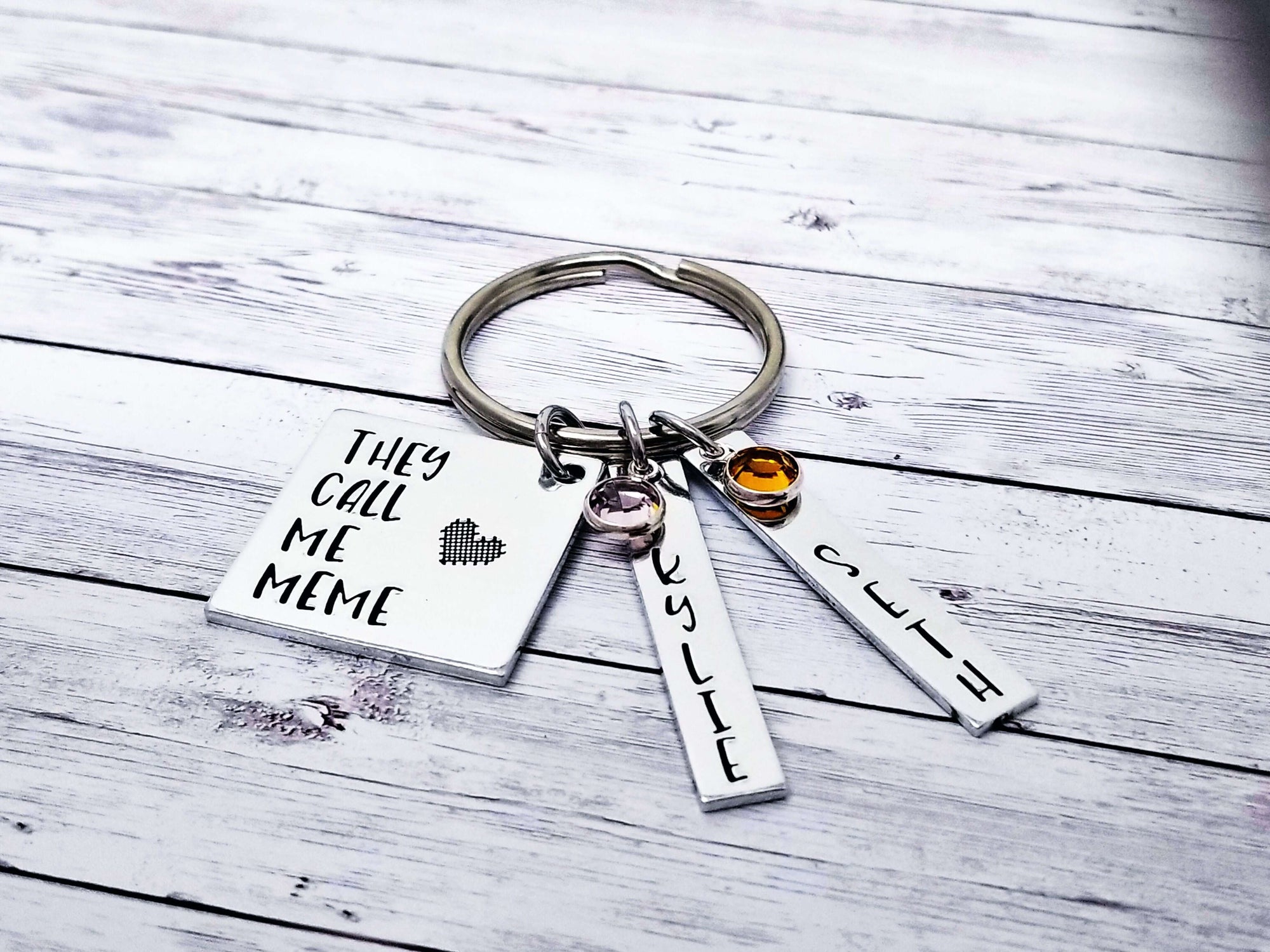 They Call Me Meme, Grandma Keychains, Mother Gift, Gift from the kids, Mothers day, Mothers Gift