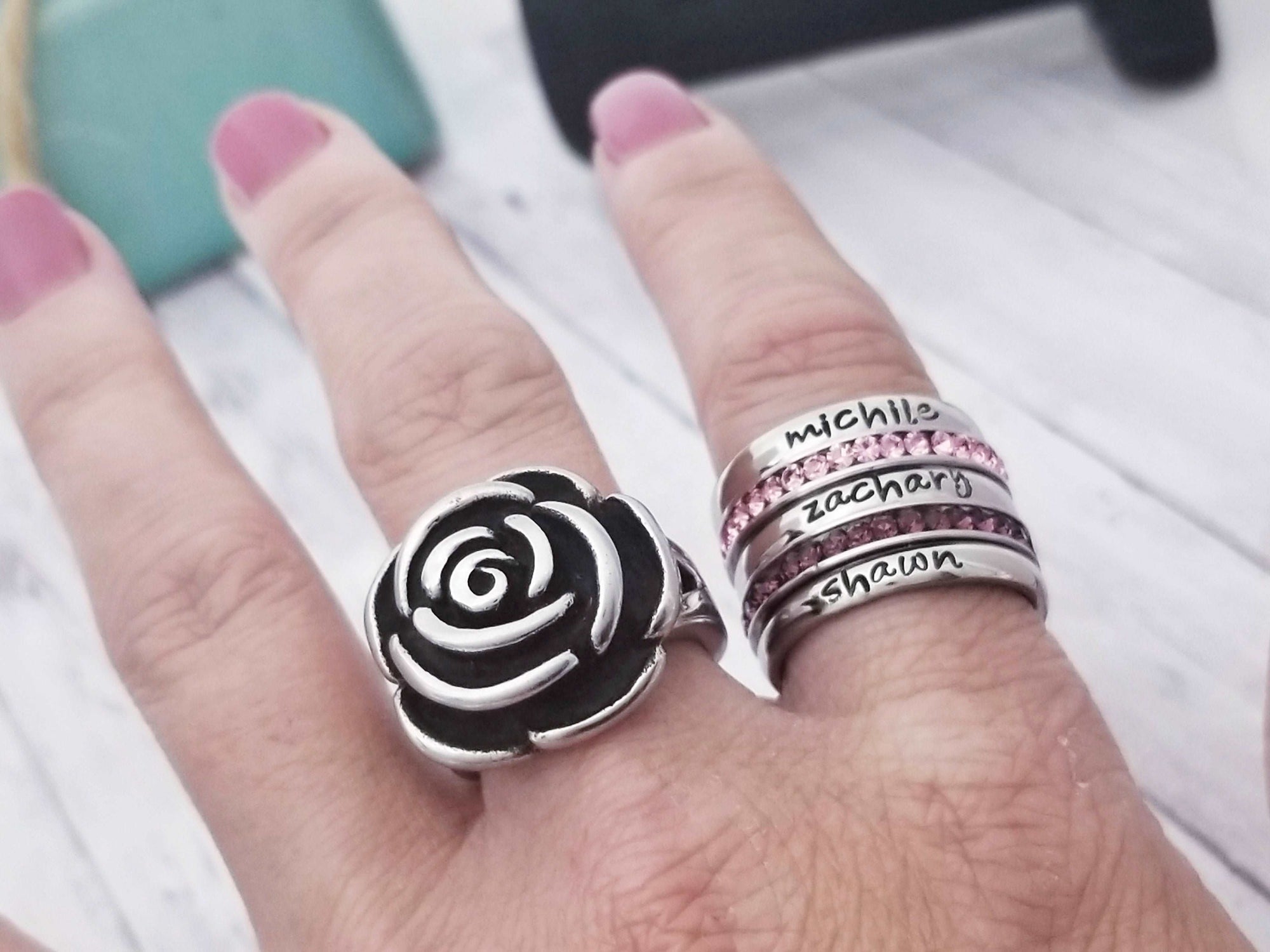 Class Ring, Highschool Grad Ring, School Ring,  Senior Ring, Personalized Stacking Birthstone Ring, Personalize Jewelry, Graduation Jewelry, Facebook