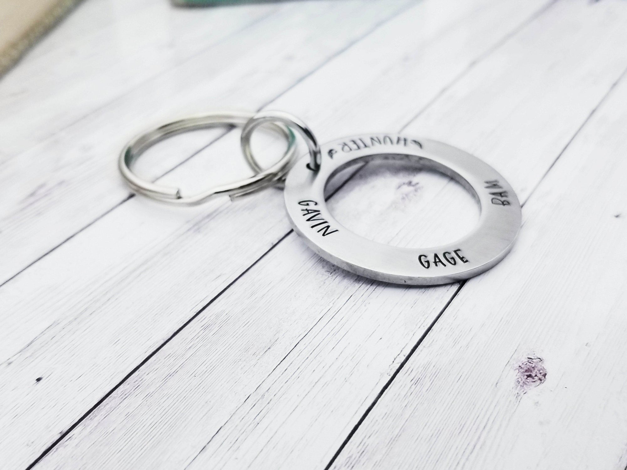 Father's Keychain, Childrens Names, Fathers Day Gift, Gift for Dad, Gift for Husband, Gift for him