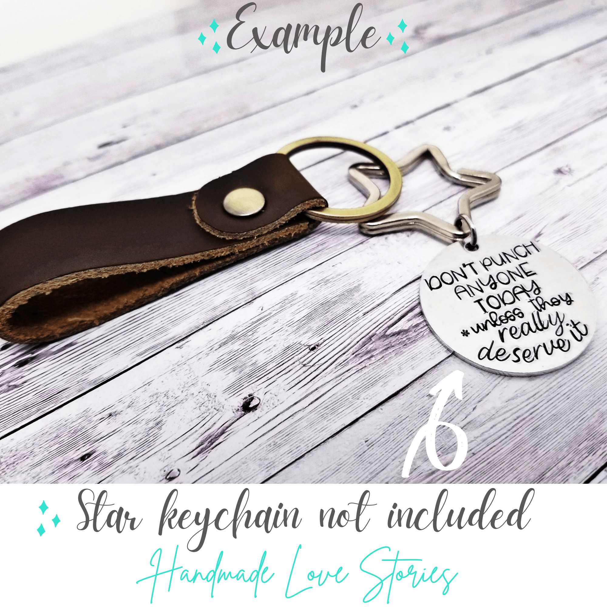 Add On Leather Strap Keychain Fob