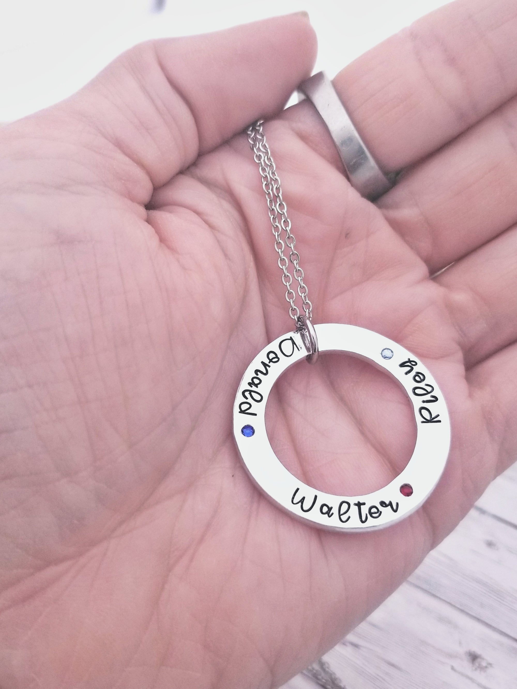 Mother's Necklace, Children's Name Necklace, Mother's Day Gift, Name Necklace, Birthstone Necklace