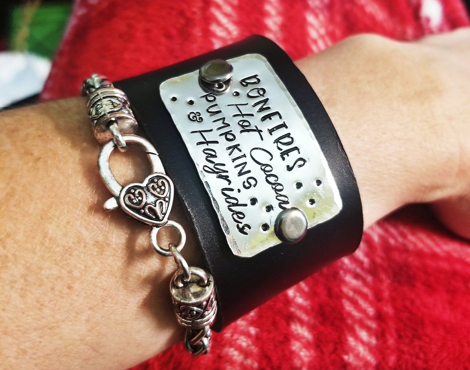Valentine's Gift, Funny Gift for him, Custom Leather Cuff, Funny Bracelet Cuff, Valentine's Leather Cuff