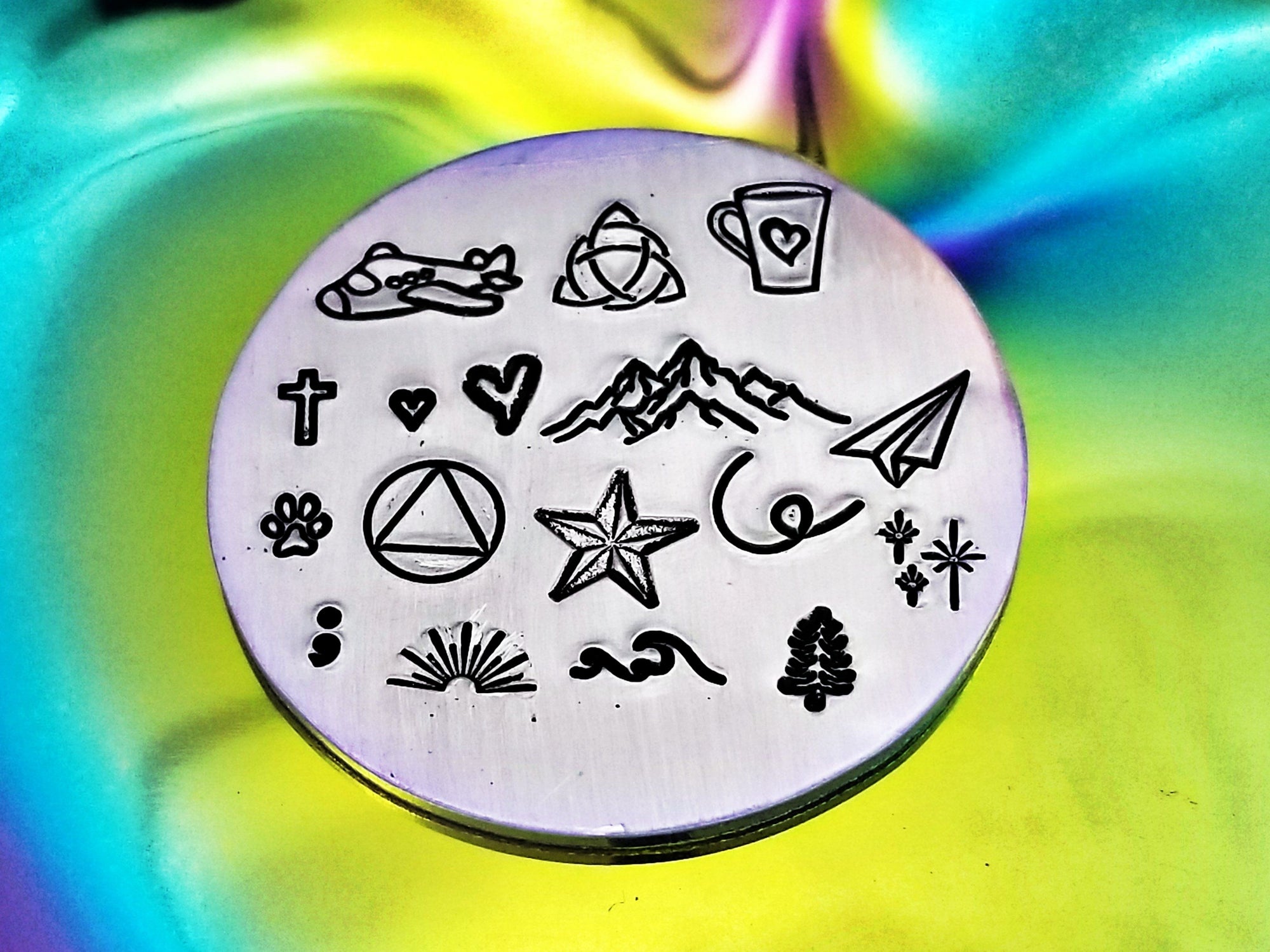 Symbol Ring, Personalize Jewelry, Hand Stamped Ring, Silver Personalize Ring, Custom rings, Cute Ring, Cuff Ring, Celtic Ring, Sobriety Ring