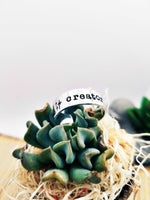 Intention Ring, Symbol Ring, Personalize Jewelry, Hand Stamped Ring, Silver Personalize Ring, Custom rings, Cute Ring, Cuff Ring, Celtic Ring, Sobriety Ring