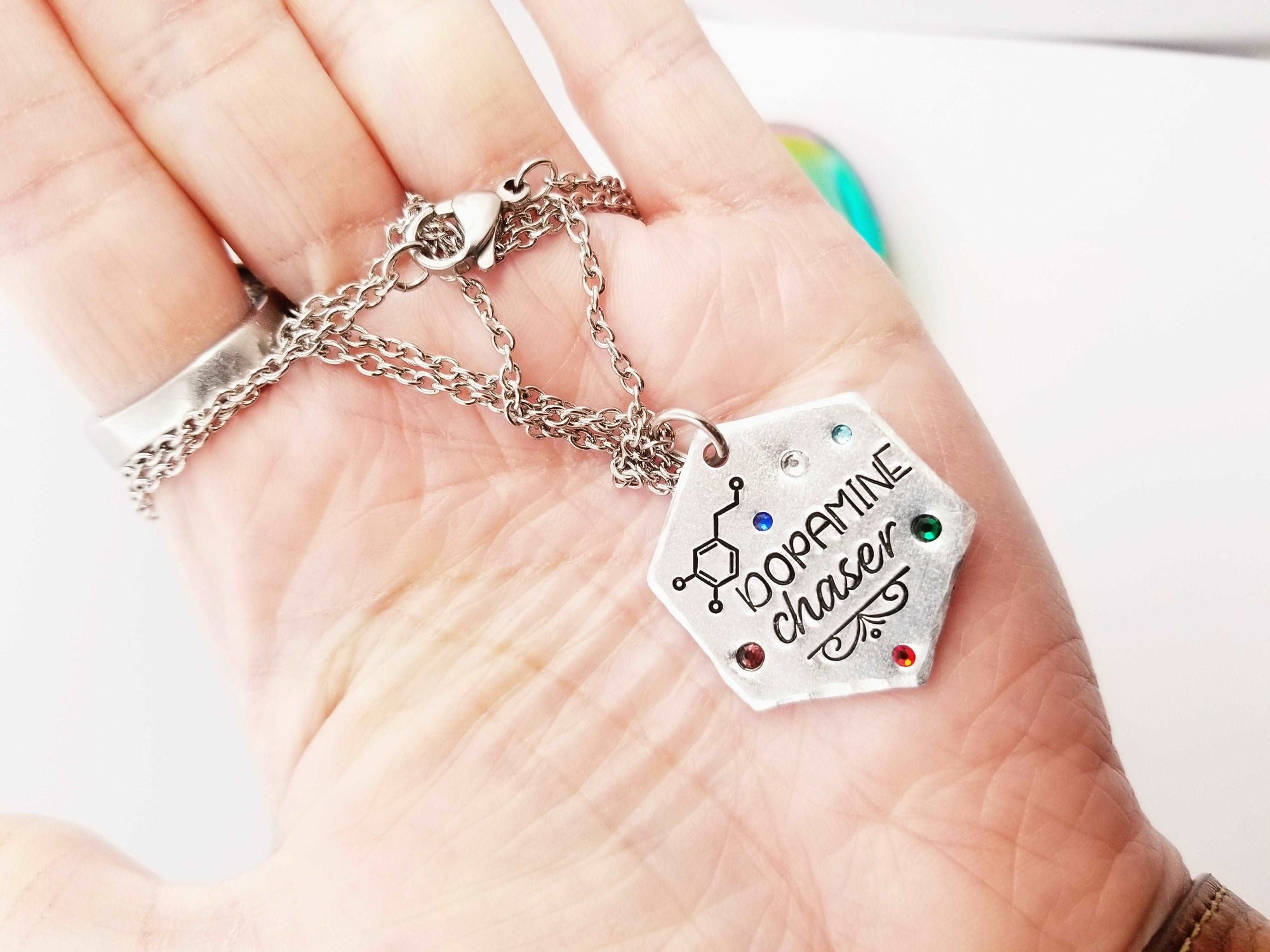 Dopamine Chaser Necklace, ADD Necklace, ADHD necklace, ADHD Jewelry, Dopamine Jewelry, Hypoallergenic Jewelry