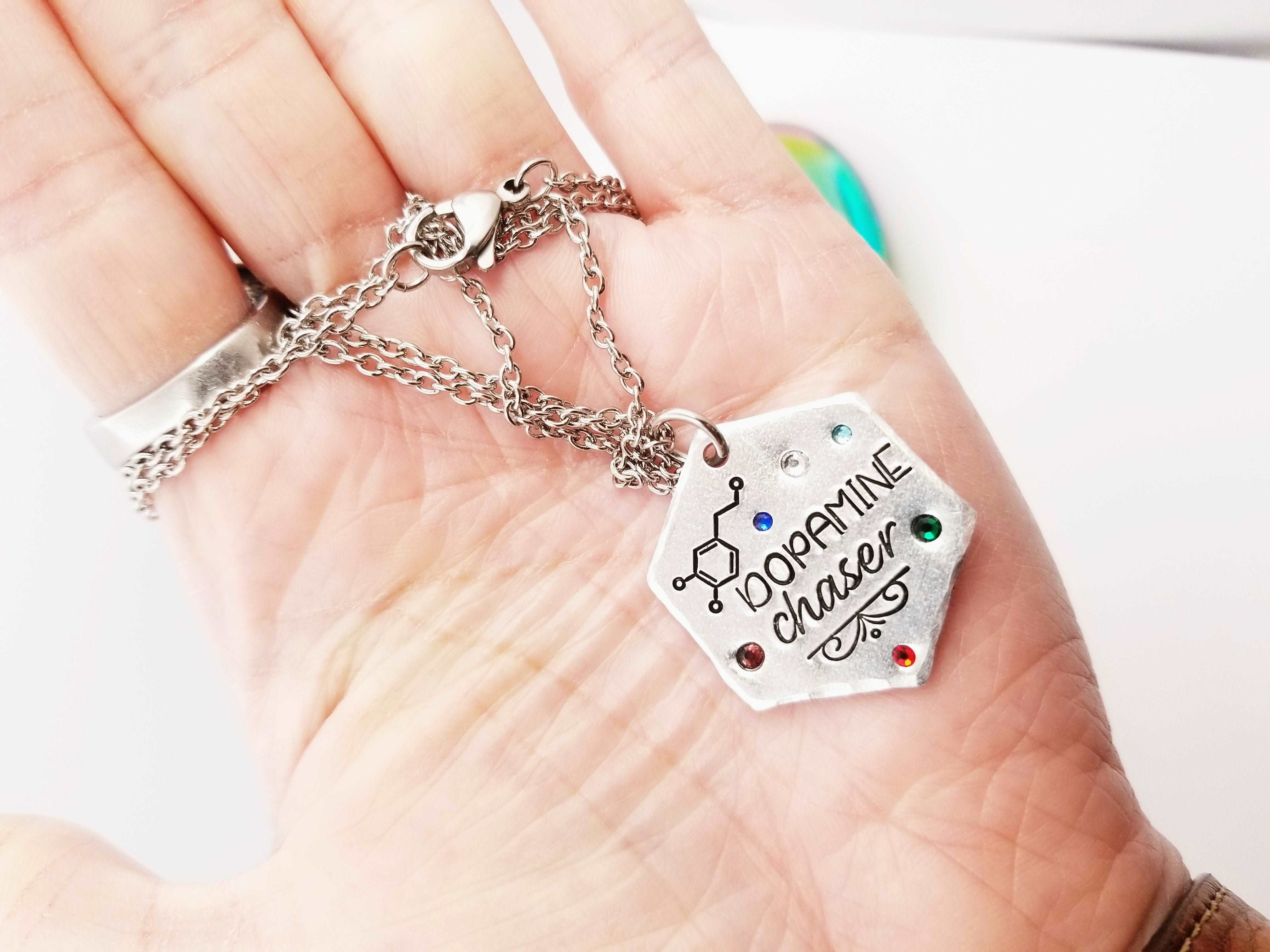Dopamine Chaser Necklace, ADD Necklace, ADHD necklace, ADHD Jewelry, Dopamine Jewelry, Hypoallergenic Jewelry