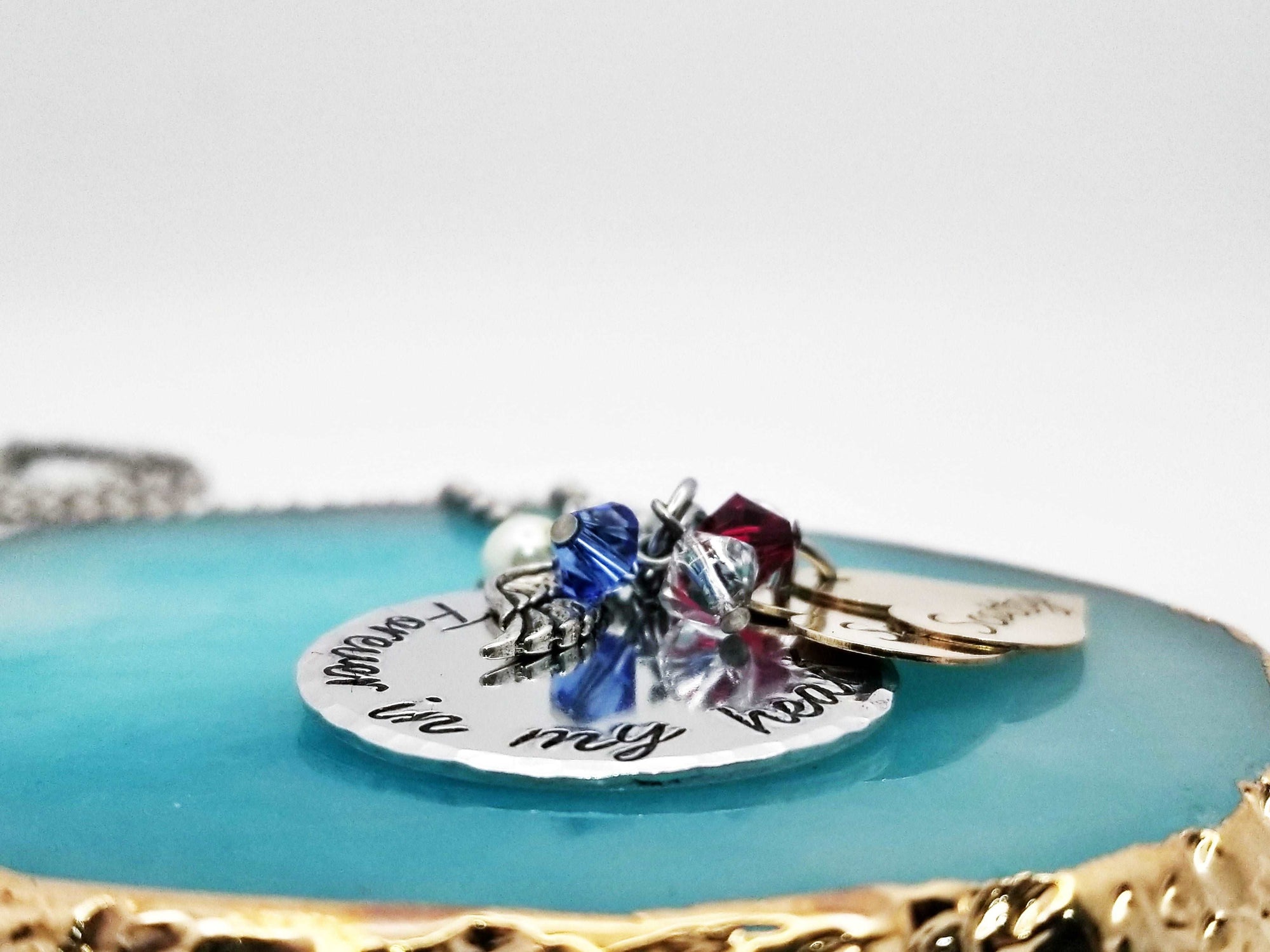 Forever in My Heart, Heart Memorial Necklace, Memory Necklace Mourning Gift, Remembrance Jewelry