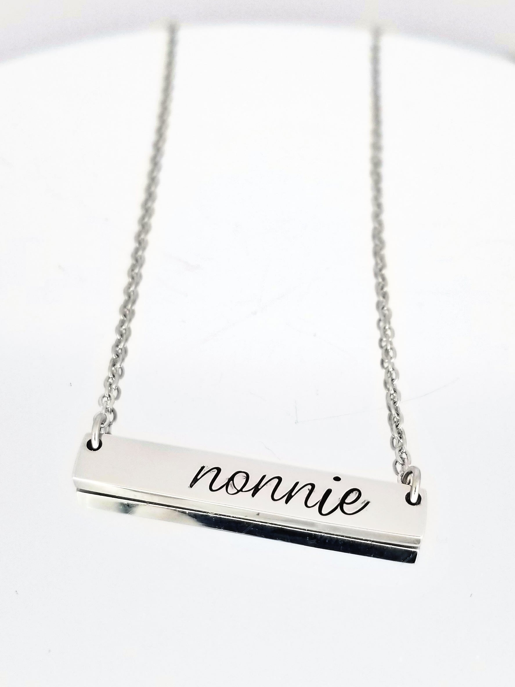 Bar necklace, Customized Name Necklace, Stainless Steel Necklace, Custom hand stamped Necklace, Personalized Necklace, Silver Bar Necklace, Rose Gold Bar Necklace