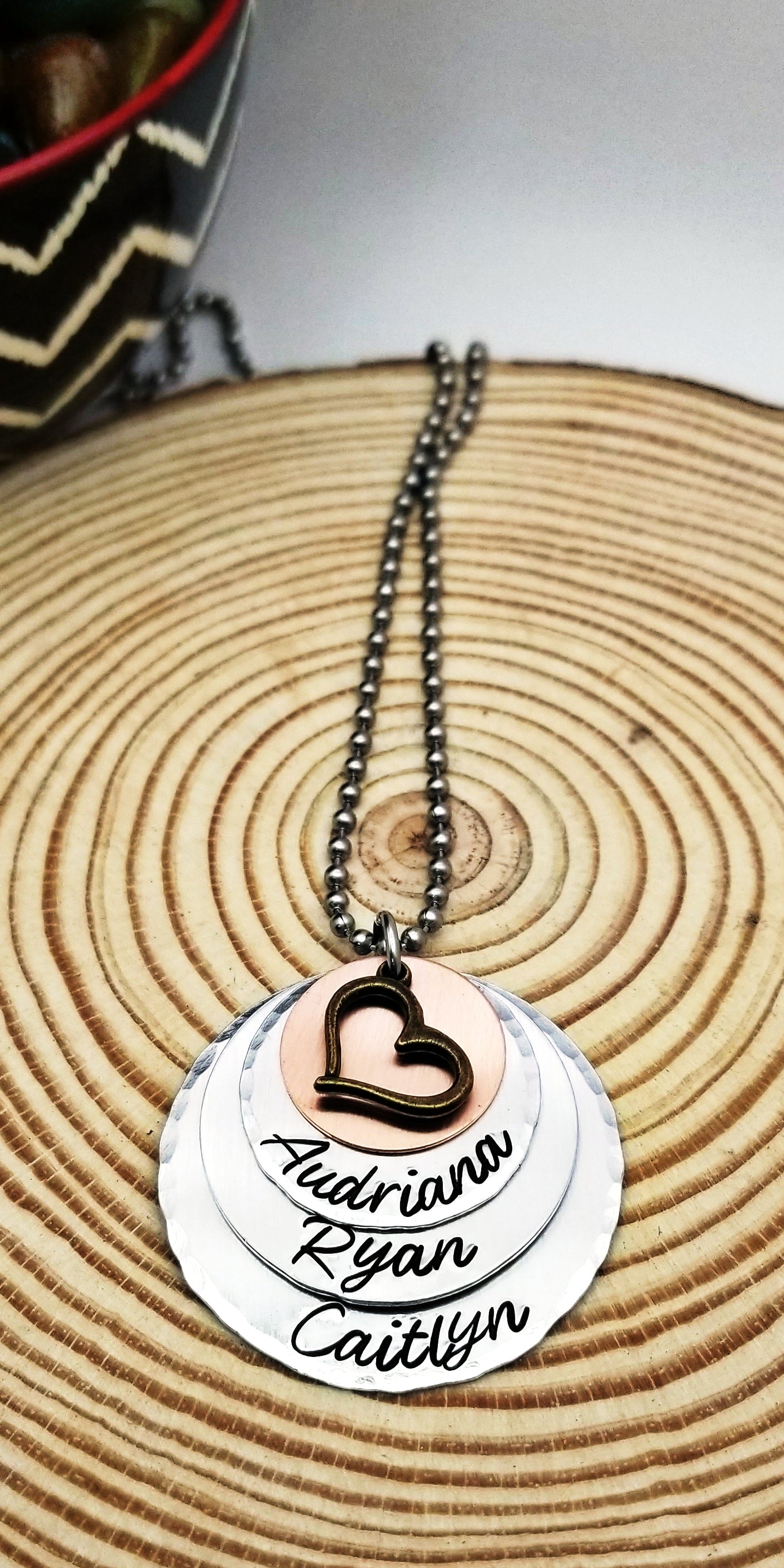 Stacked Mother's Necklace, Mother Necklace, Mom Necklace, Children's Names, Grandmother Necklace