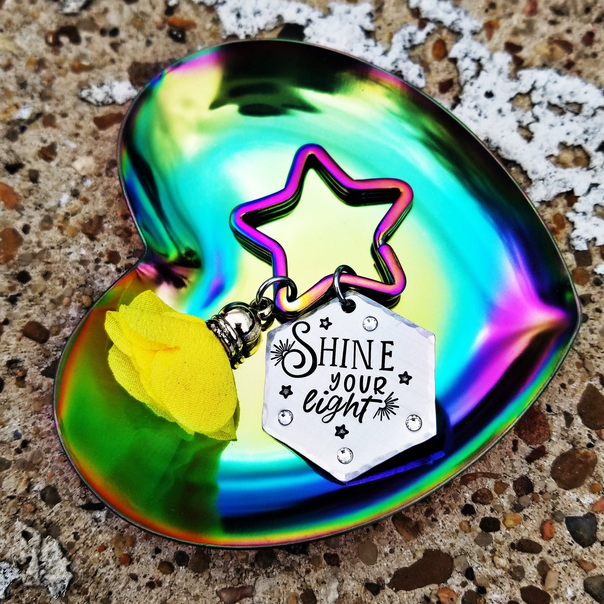 Shine Your Light Keychain, Affirmation Keychain, Best Friend Gifts, Graduation Gifts for Daughter, College Grad Gift, Inspiration Gift