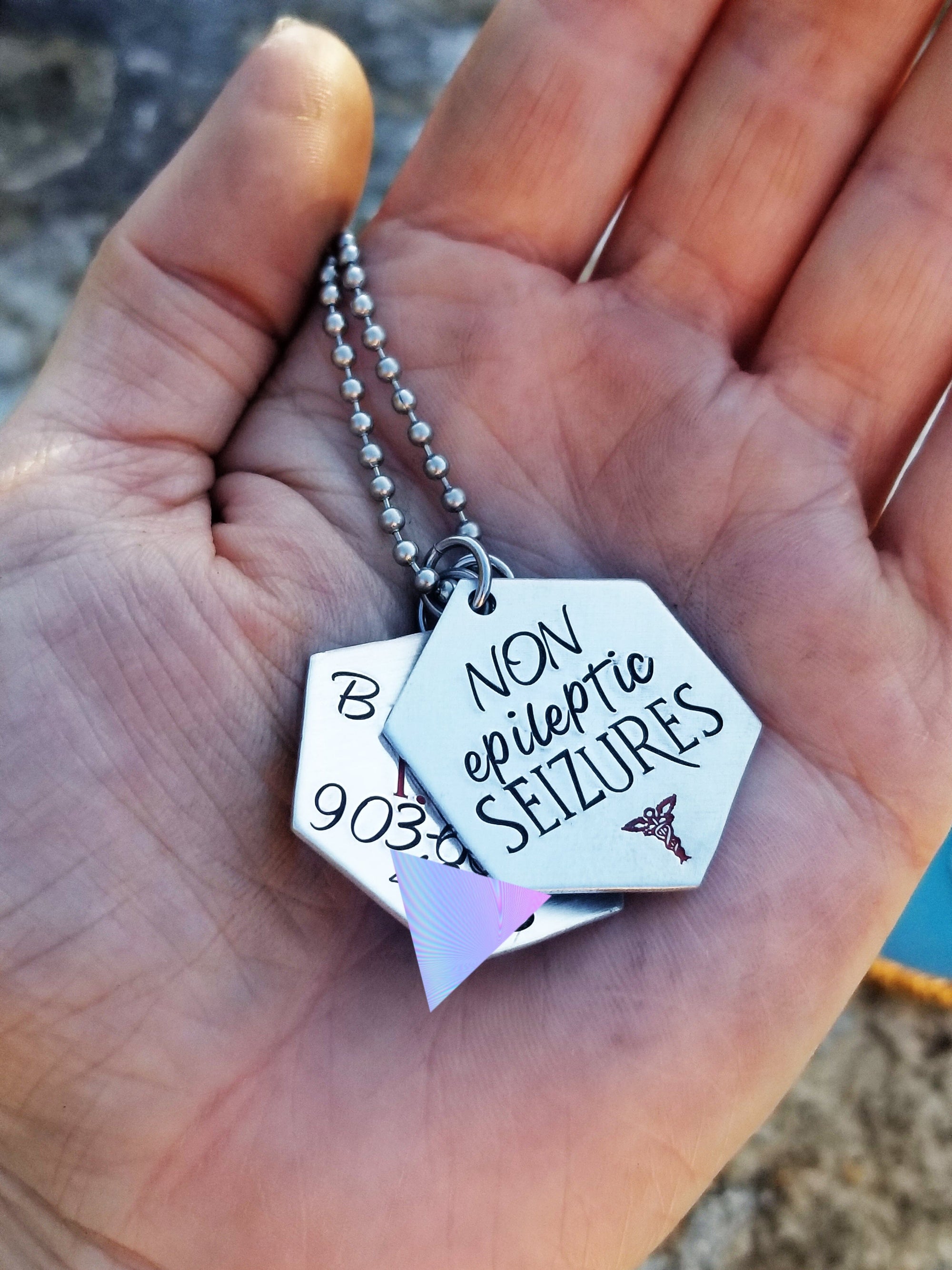Non Epileptic Seizure Medical Alert, Medical Alert Necklace, ICE Necklace, Seizure Warning Necklace, Medical ID Necklace, Seizure Alert