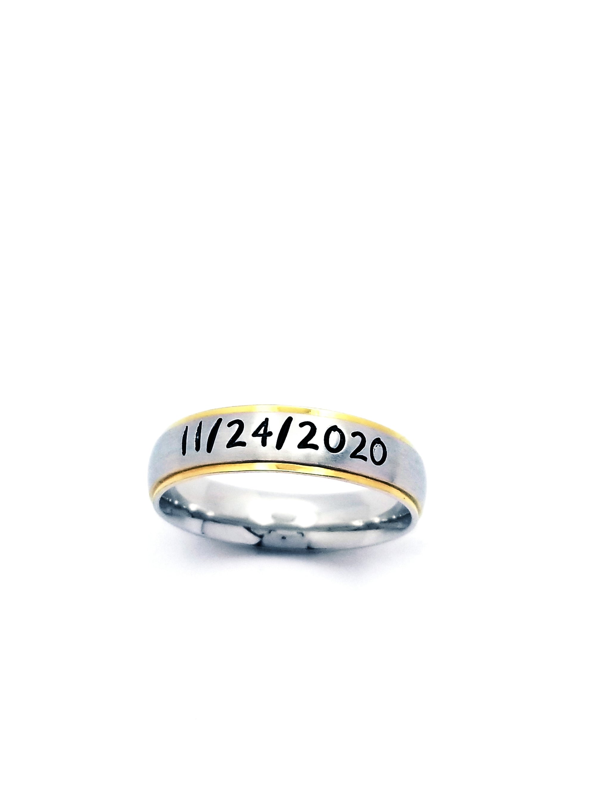 Custom Ring, Stainless Steel Name Ring, Custom Hand Stamped Rings, Stainless Ring, Gifts for her, Gift for him