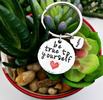 Be True To Yourself, Daughter Gift, Best Friend Gift, Inspirational Gift, Handstamped Gift, Custom Gift, Personal Gift, Gift of love