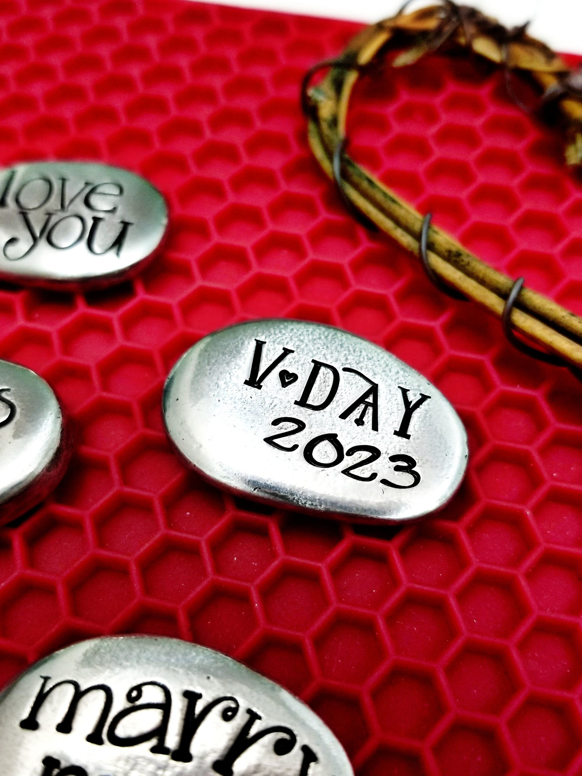 Valentine's Day 2023, First Valentine's Gift, Pocket Pebble, Conversation Hearts, Pocket Stone, Pocket Hugs and Kisses