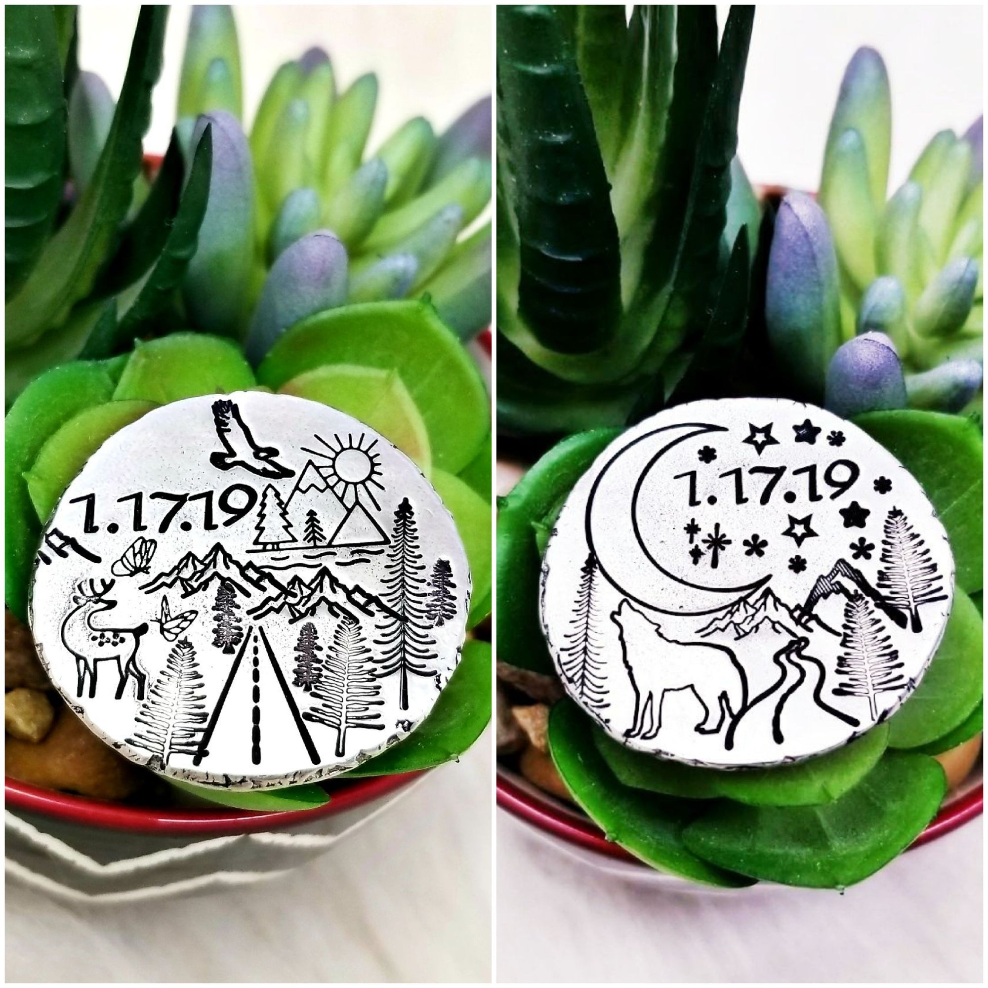 Sober Date Coin, Sobriety Birth Day Gift, Sobriety Reminder Coin, Affirmation Coin, One Day At a Time, AA Coin, NA Coin