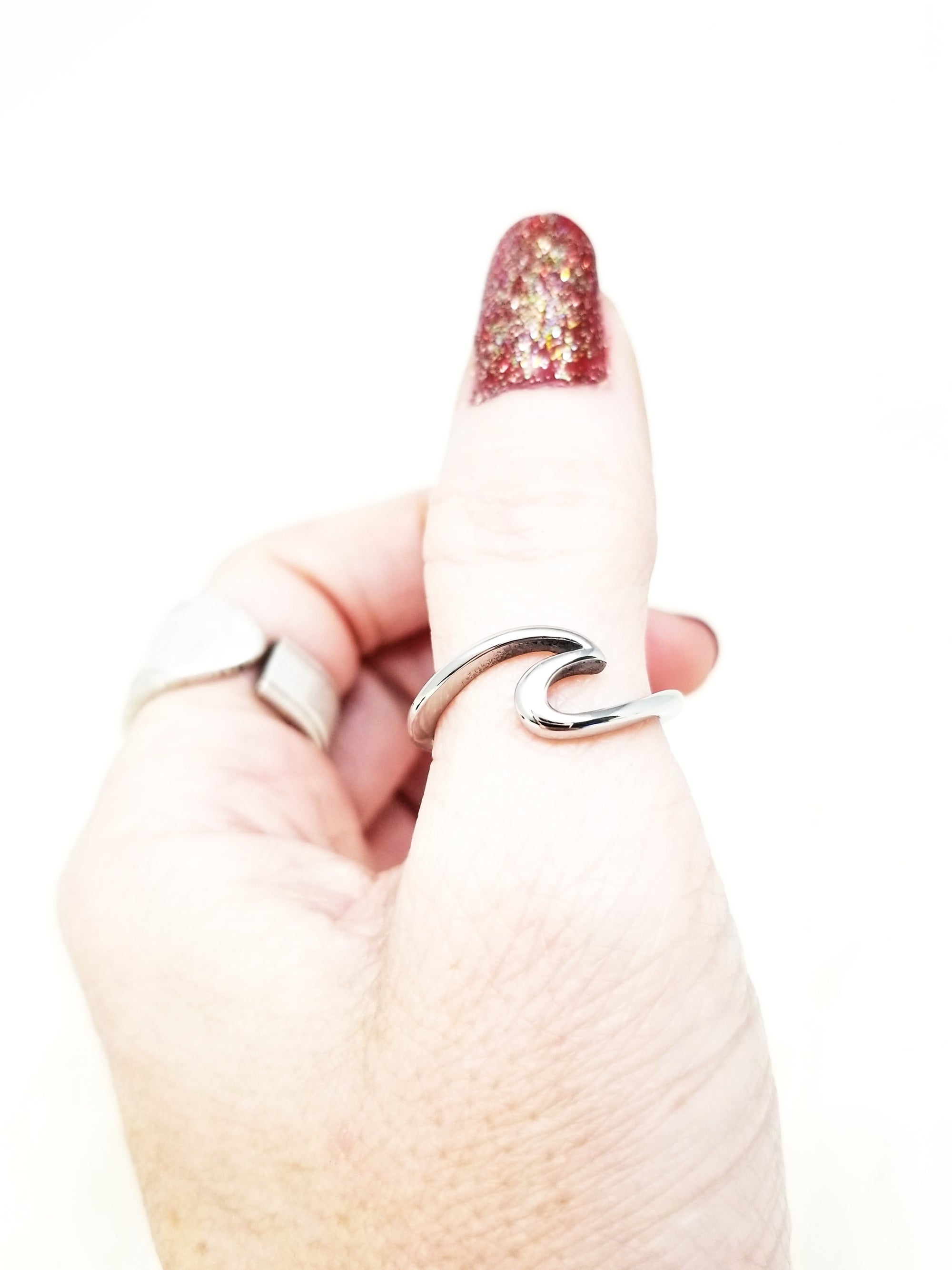 Waves Necklace, Beach Lover Necklace, Wave Jewelry, Wave Ring, Beach Collection