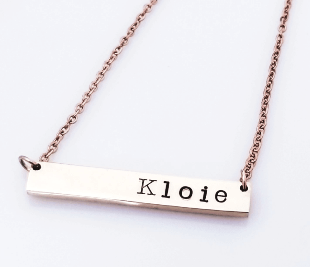 Chaos Coordinator Necklace, Chaos Coordinator Gift, Bar necklace, Customized Name Necklace, Stainless Steel Necklace, Custom hand stamped Necklace, Personalized Necklace, Silver Bar Necklace