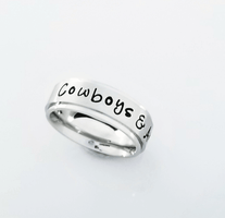 Stainless Steel Name Ring, Stainless Steel Ring, Comfort Fit Band, Valentines Day, Custom Ring