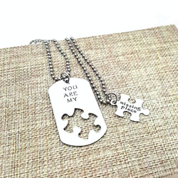 You Are My Missing Piece, Boyfriend Gift, Puzzle Piece, Dog Tag Necklace, Husband Gift, Forever, Necklaces, HandmadeLoveStories, HandmadeLoveStories , [Handmade_Love_Stories], [Hand_Stamped_Jewelry], [Etsy_Stamped_Jewelry], [Etsy_Jewelry]