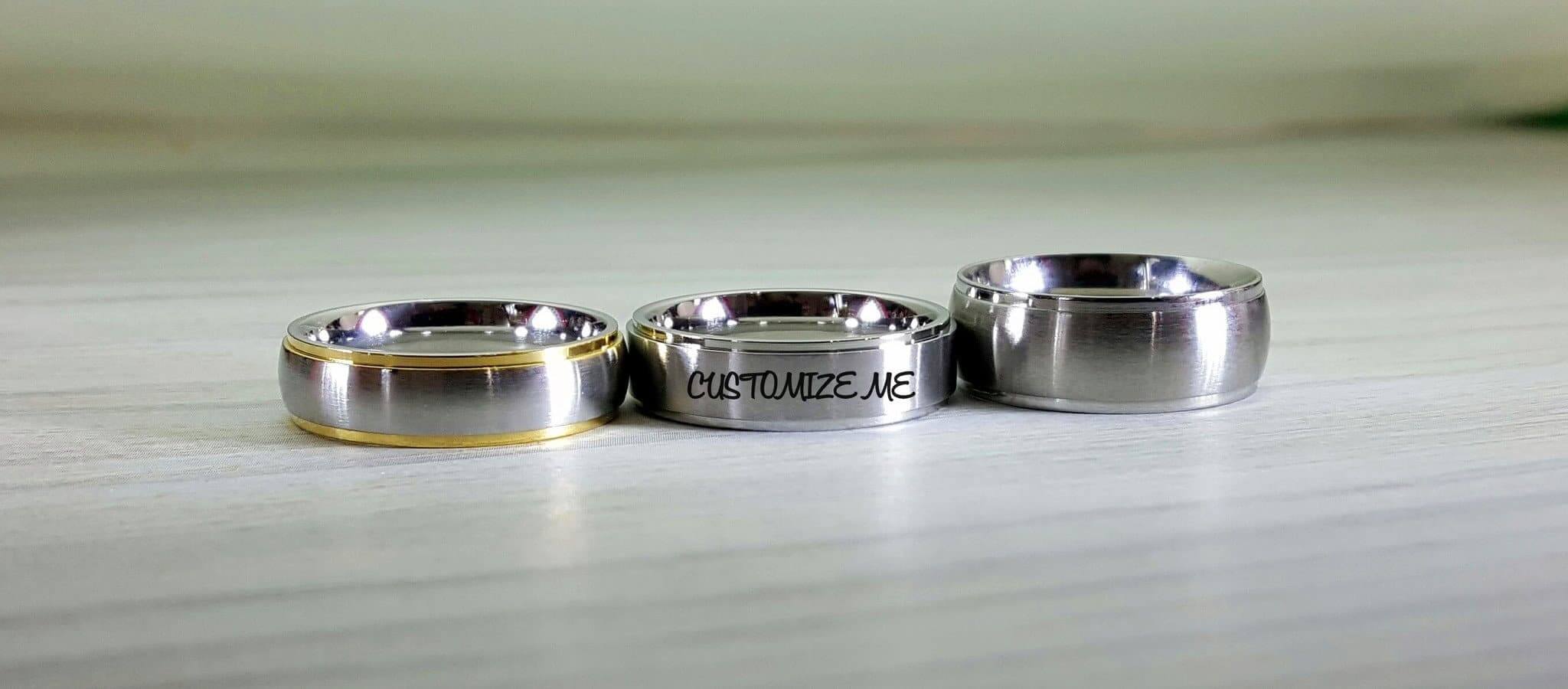 Stainless Steel Name Ring, Stainless Steel Ring, Comfort Fit Band, Valentines Day, Custom Ring, Rings, HandmadeLoveStories, HandmadeLoveStories , [Handmade_Love_Stories], [Hand_Stamped_Jewelry], [Etsy_Stamped_Jewelry], [Etsy_Jewelry]