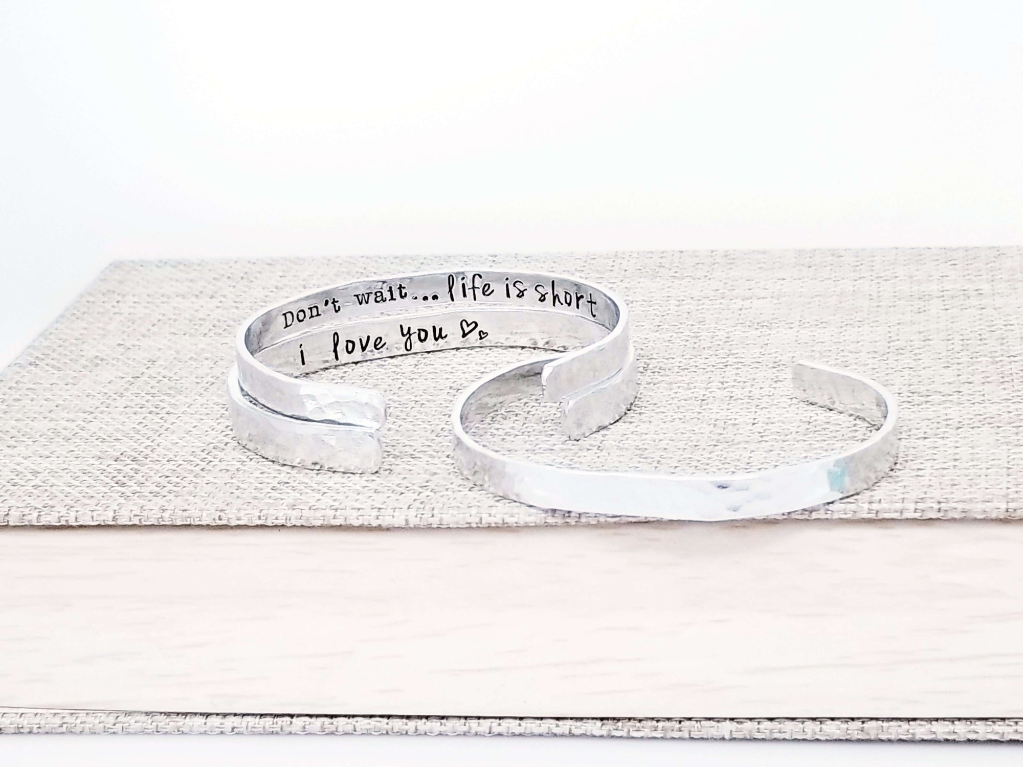 Hammered Silver Bracelet, Custom Cuff Bracelet, Silver Cuff Bracelet, Bracelet Cuff, Inspirational Bracelet Cuff, Bracelet Gift, Custom Gift