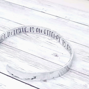 Hammered Silver Bracelet, Custom Cuff Bracelet, Silver Cuff Bracelet, Bracelet Cuff, Inspirational Bracelet Cuff, Bracelet Gift, Custom Gift